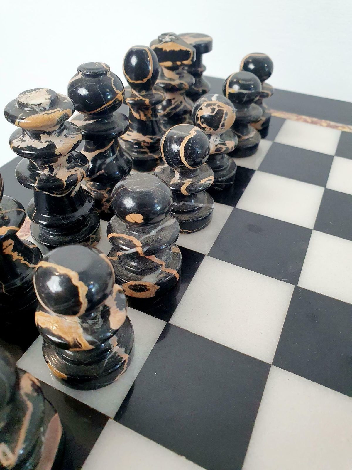 photo furniture Italian Marble Chess Board, 1980s