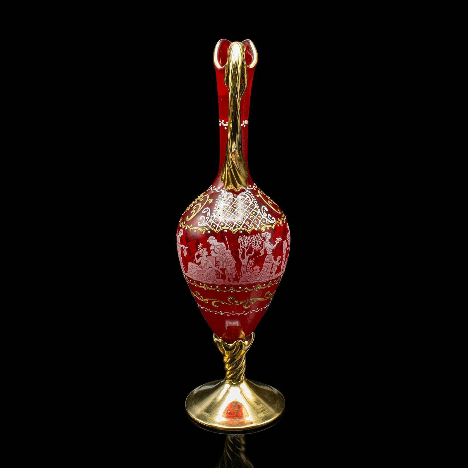 Vintage Aperitif Serving Set, Italian, Art Glass, Ewer, Wine Glasses, Circa 1970 photo 695.0
