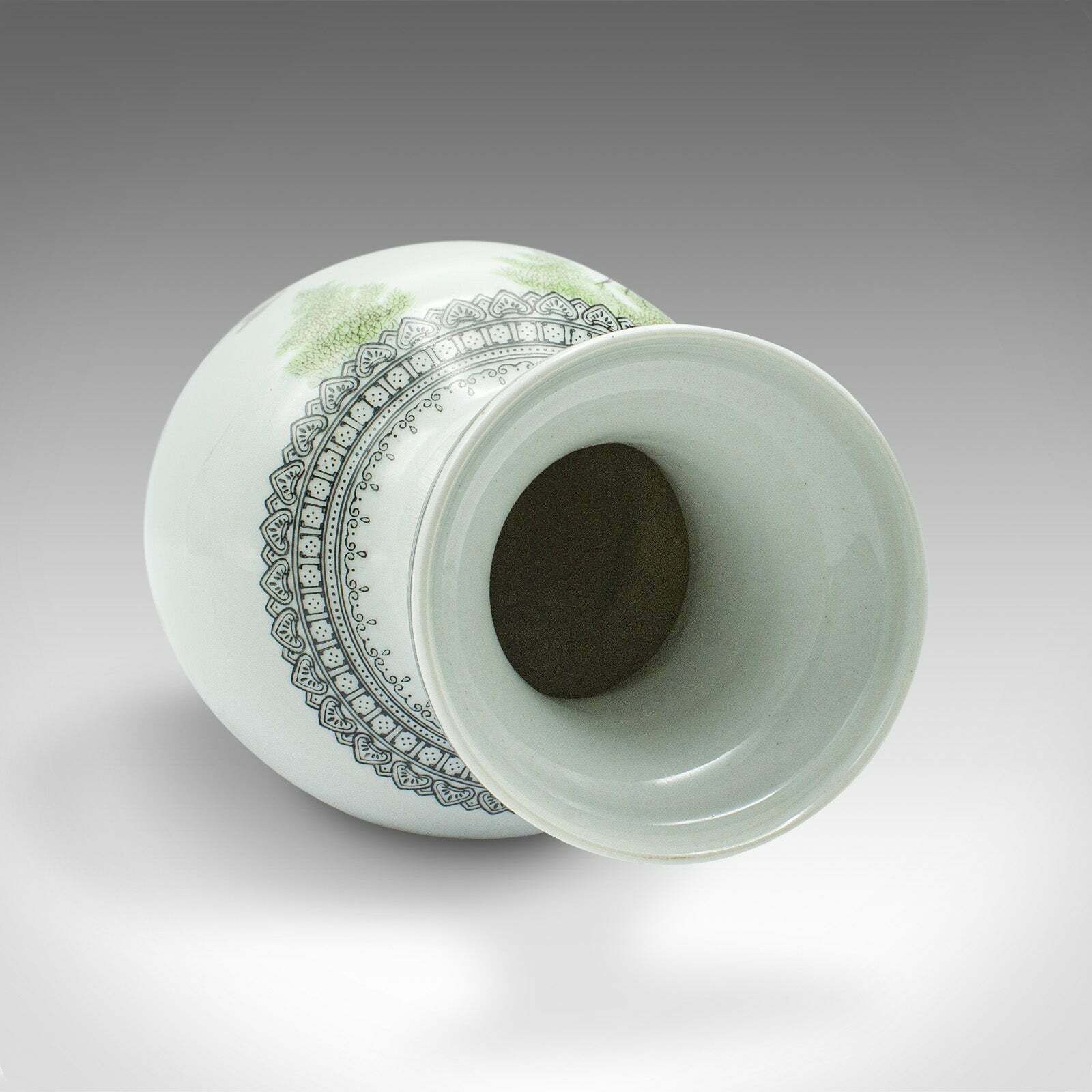 Vintage Flower Vase, Chinese, Ceramic, Stem Sleeve, Mid Century, Circa 1960 photo vintage