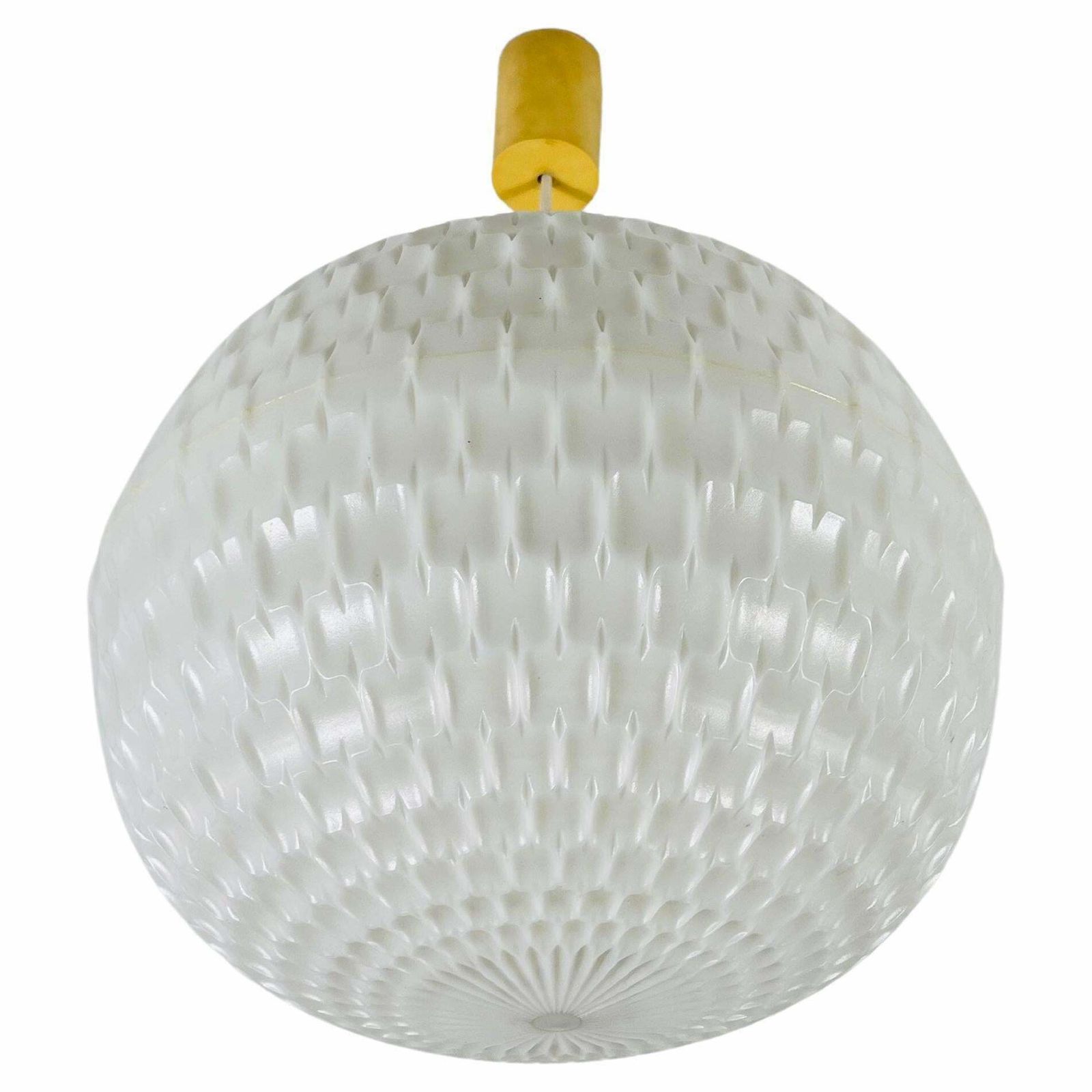 Whitw Pendant Lamp By Aloys Gangkofner For Peill And Putzler, 1970s