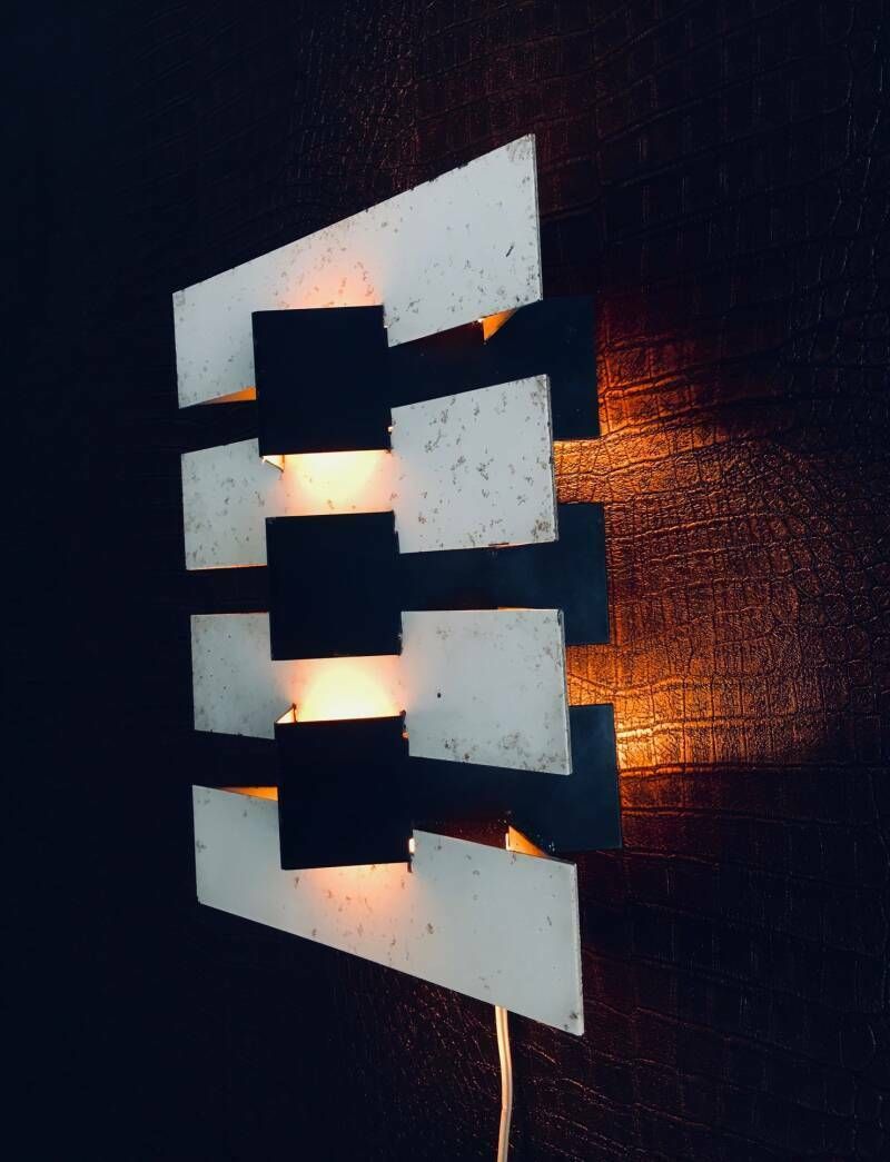 Modernistische Geometrische Wandlamp Van J.J.M. Hoogervorst Voor Anvia Almelo, Nederland, Jaren 1960 photo vintage