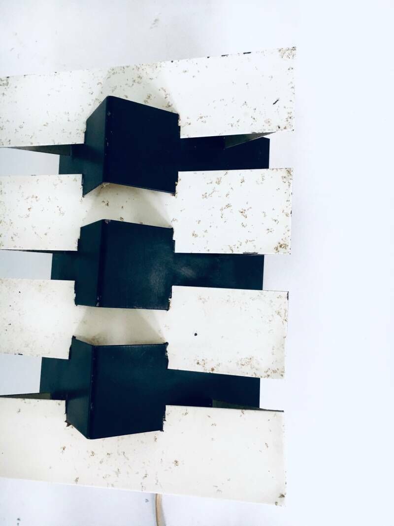 Lighting Modernist Geometric Wall Lamp By J.J.M. Hoogervorst For Anvia Almelo, Netherlands 1960's photo