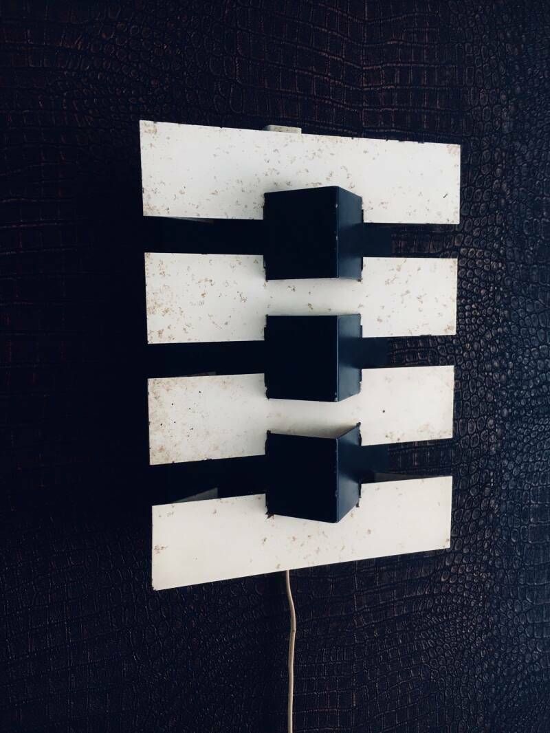 photo buy Modernist Geometric Wall Lamp By J.J.M. Hoogervorst For Anvia Almelo, Netherlands 1960's