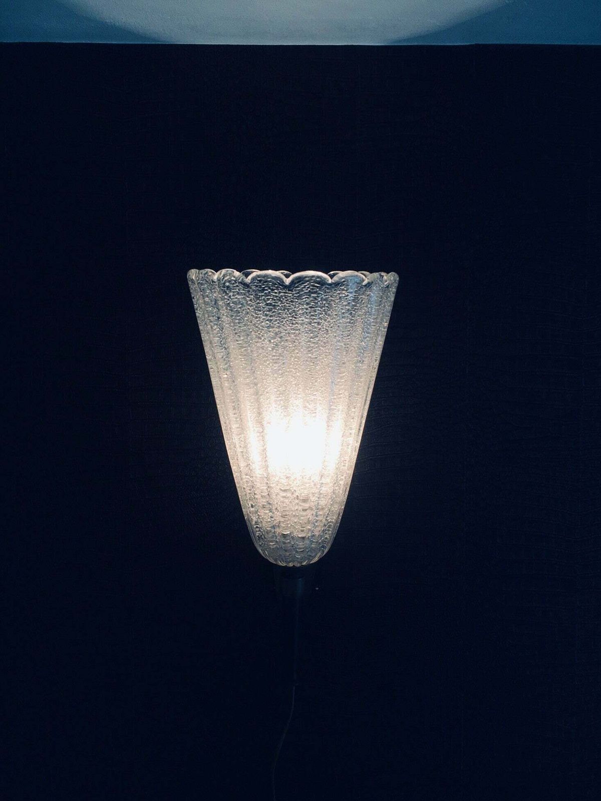 photo furniture 1950's Italian Design Art Glass Wall Lamp By Barovier & Toso