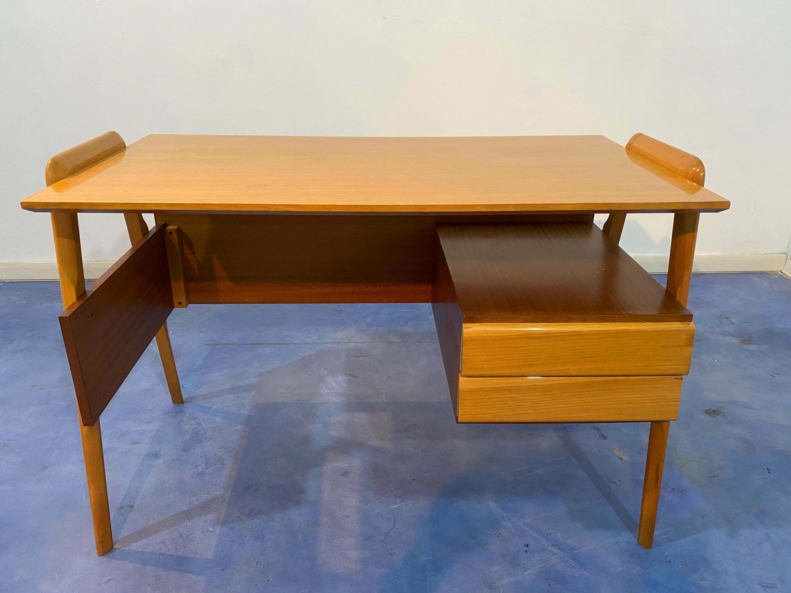 Italian Mid Century Modern Desk And Chair Designed By Vittorio Dassi In 1950s photo furniture