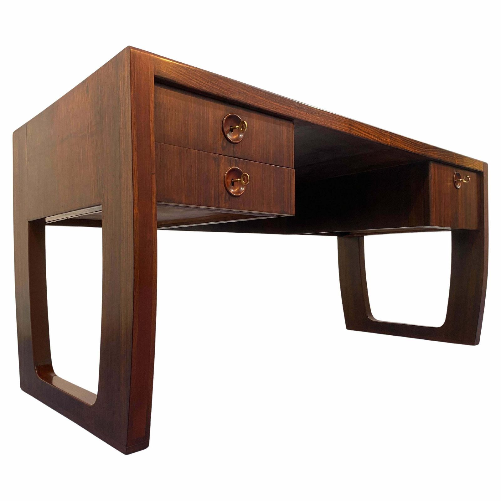 Italian Mid Century Executive Desk Designed By Paolo Buffa In 1950s