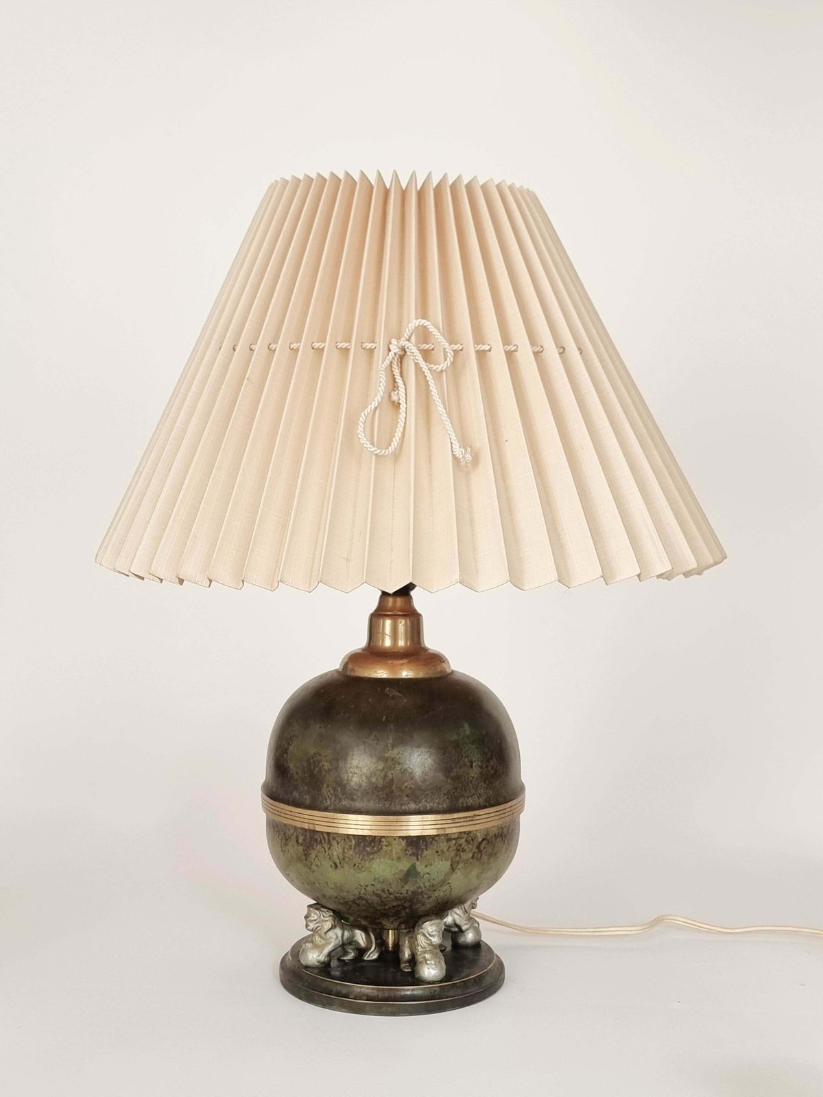 Table Lamp, Svenska Metallverken, Decor Of Lions, Swedish Grace photo buy