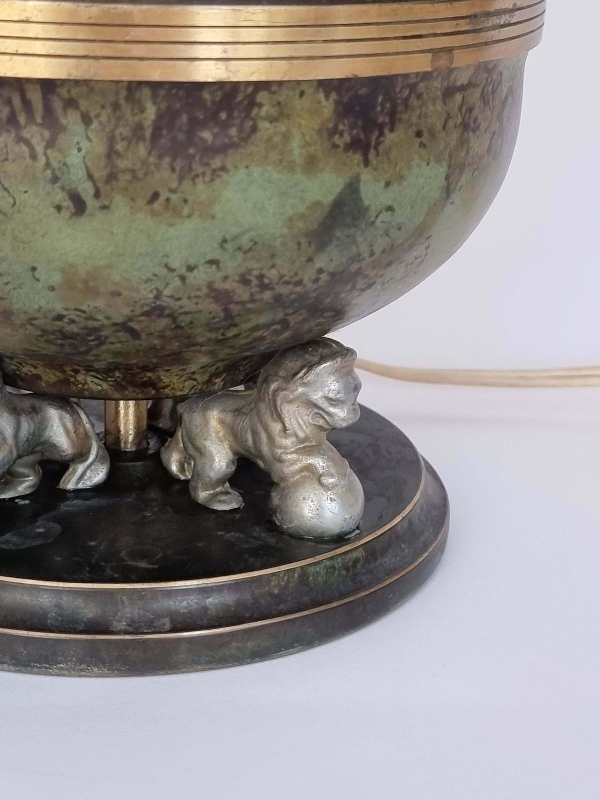 Lighting Table Lamp, Svenska Metallverken, Decor Of Lions, Swedish Grace photo