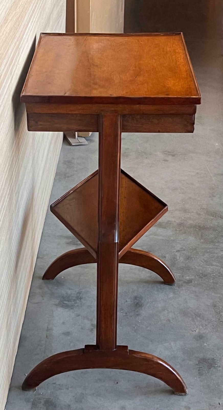 French Art Nouveau Side Table Or Nightstand With Drawer And Shelve photo vintage
