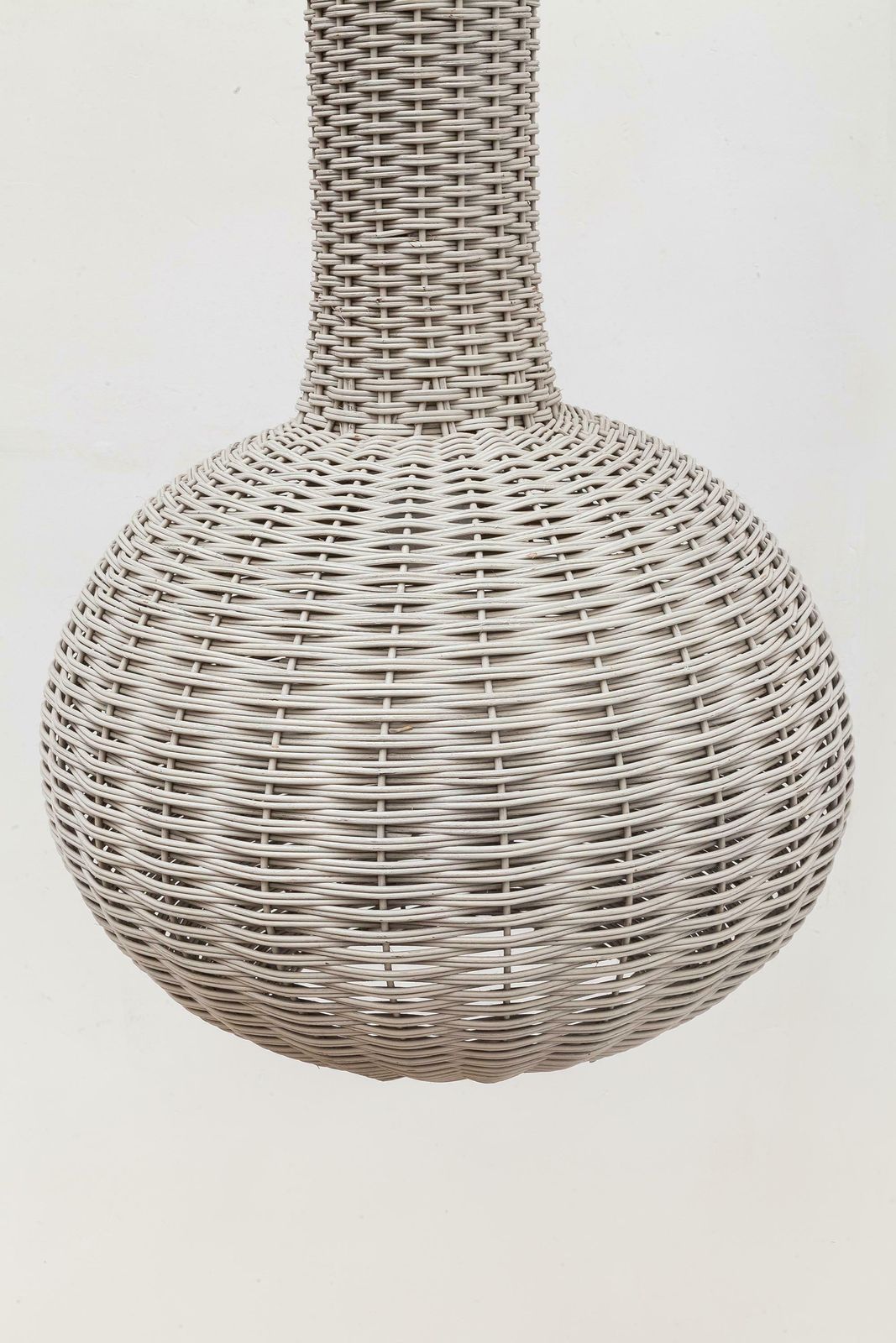 Large Modern Wicker Pendant Lamp, Italy, 1960s photo Lighting
