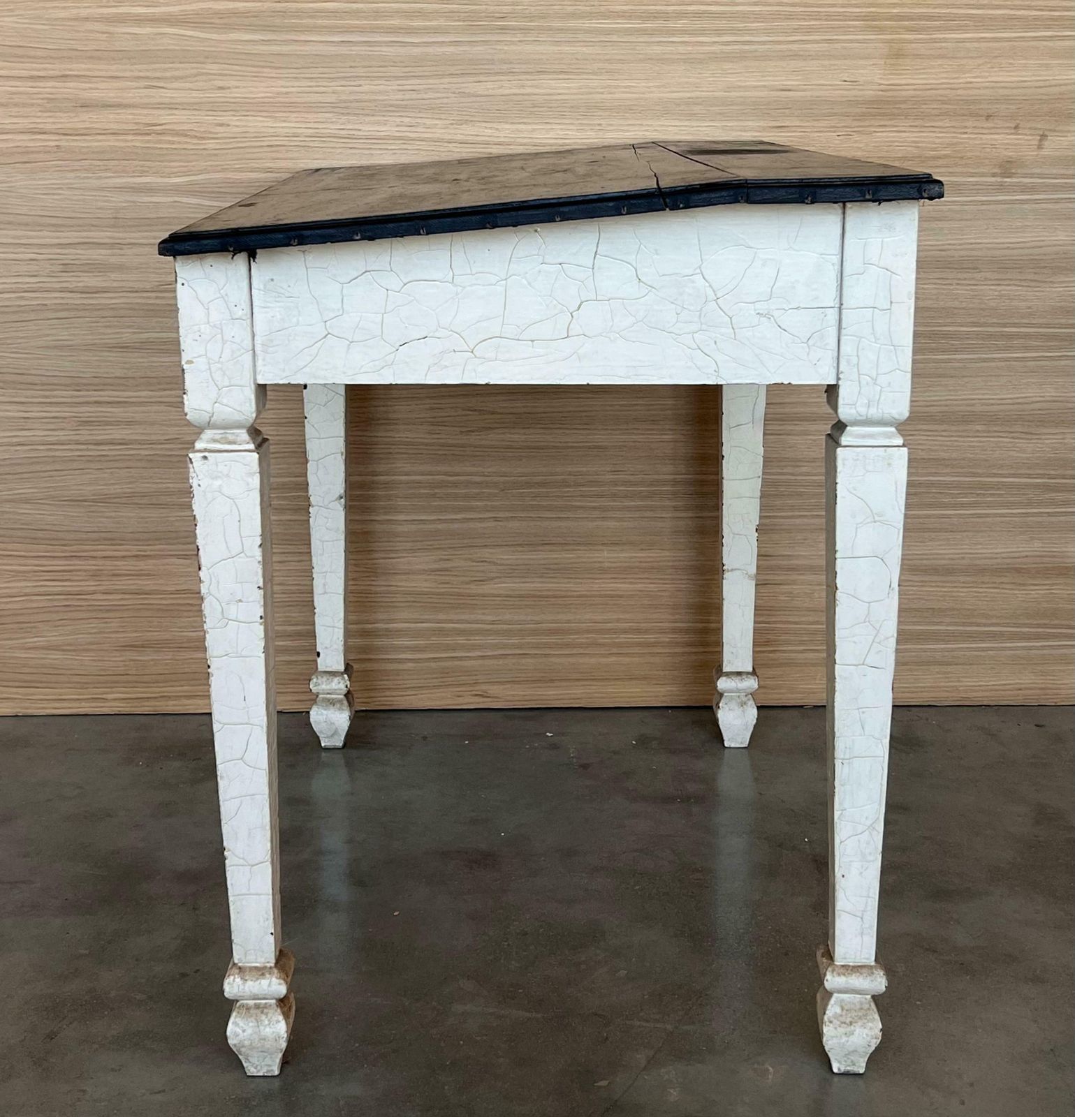 Black Ebonized Wood “Architect Desk” Table With Drawer, France photo buy
