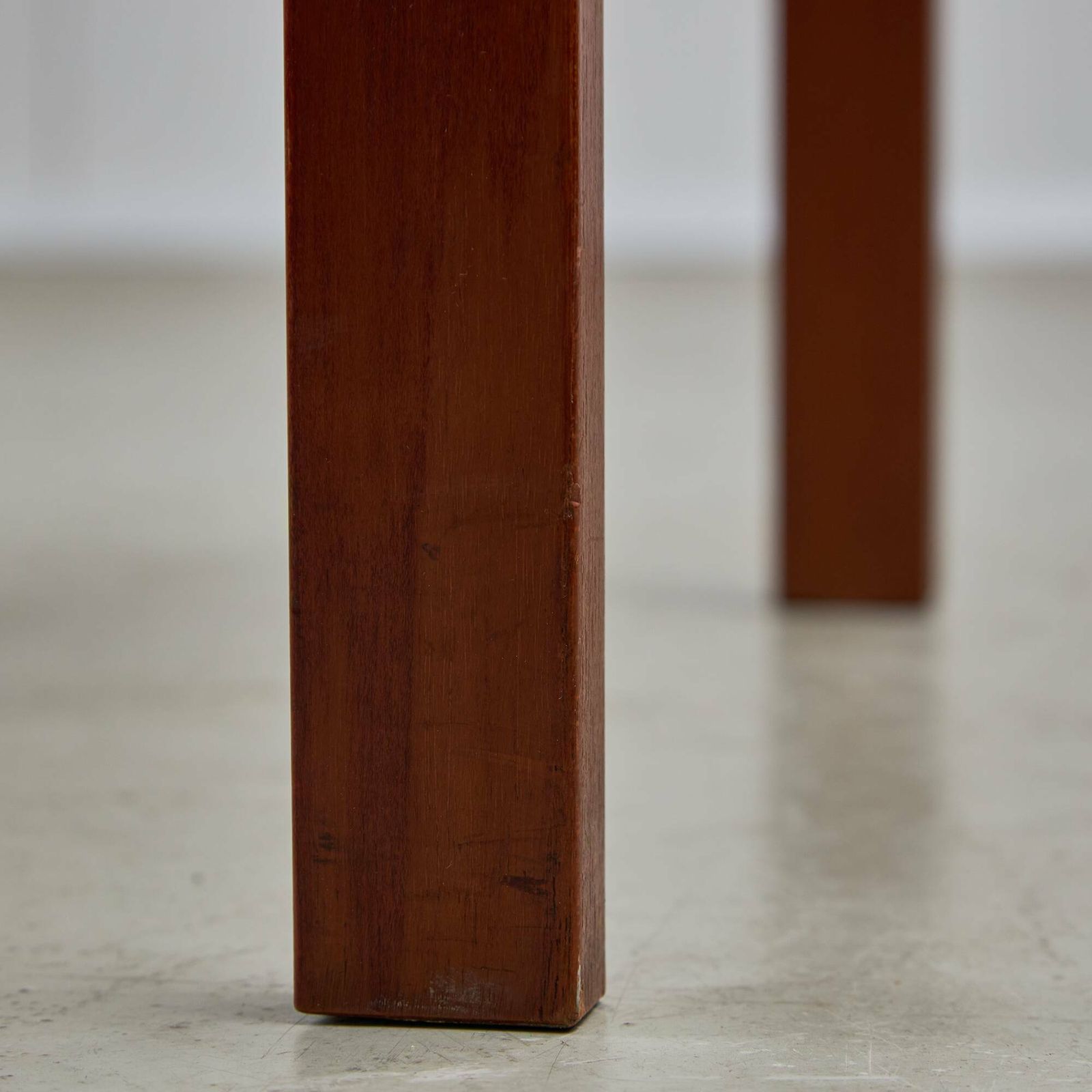 Angular Chair In Teak Wood And Leather With Copper Details, 1970s photo Furniture