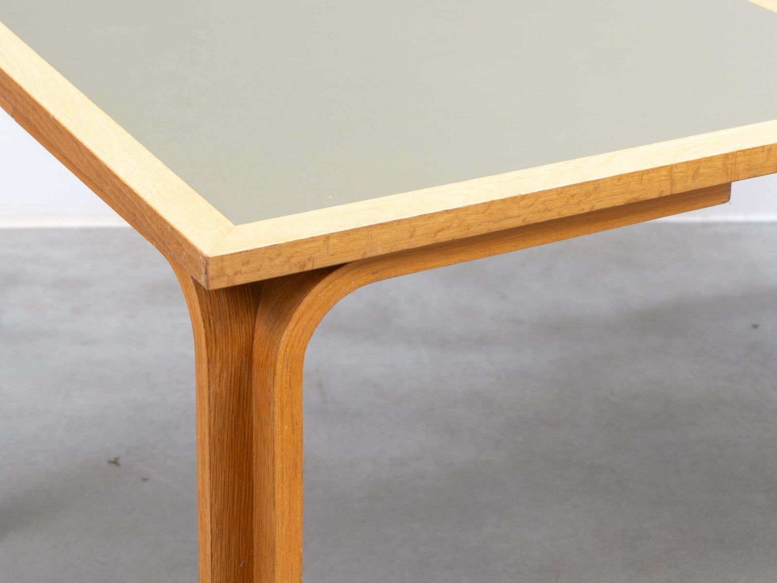 Furniture Magnus Olesen Labeled Made In Denmark Green Olive Table Top, 1970s photo