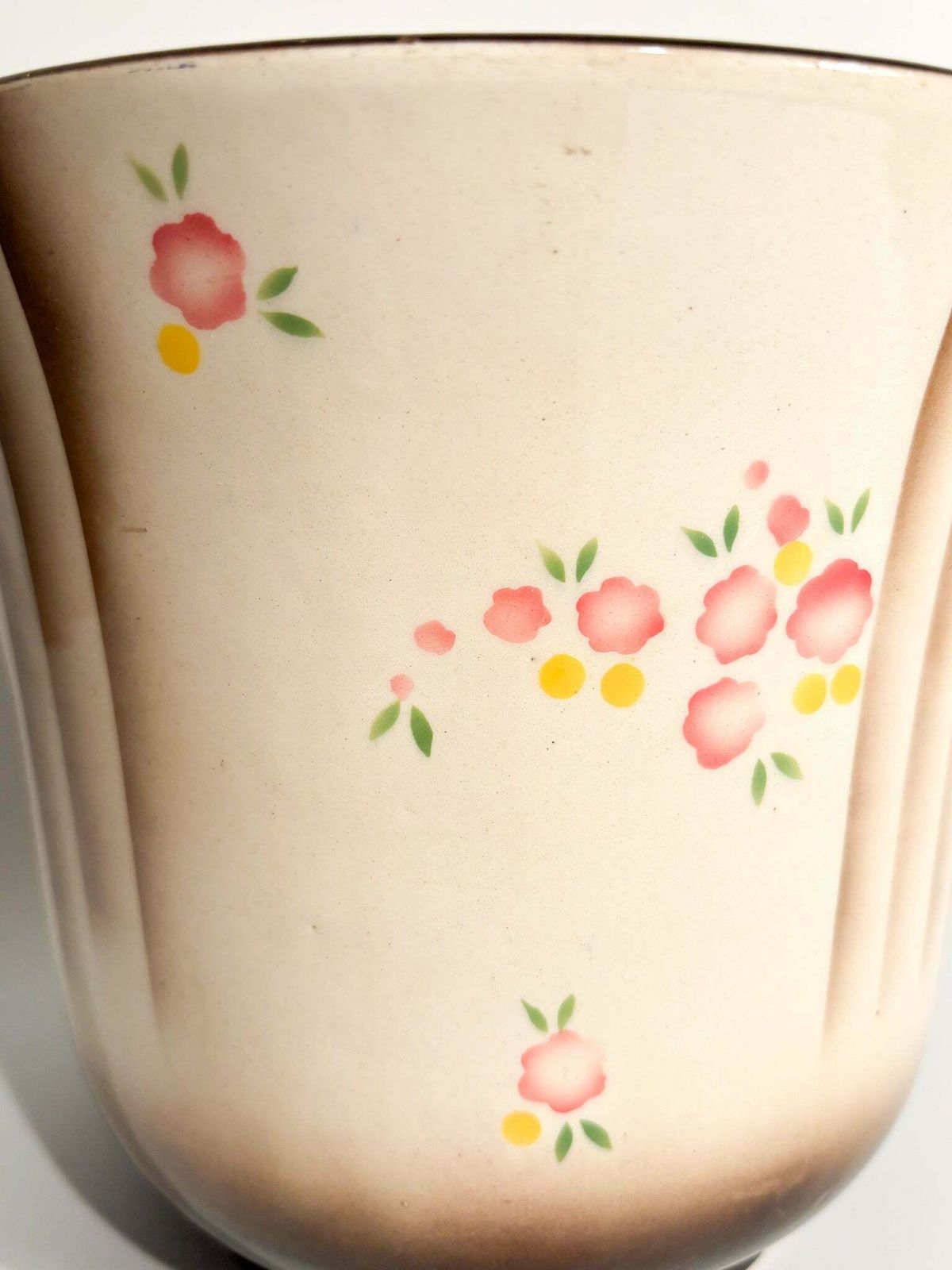 Cachepot Vase In Airbrushed Ceramic By Galvani Pordenone From The 1940s photo for sale