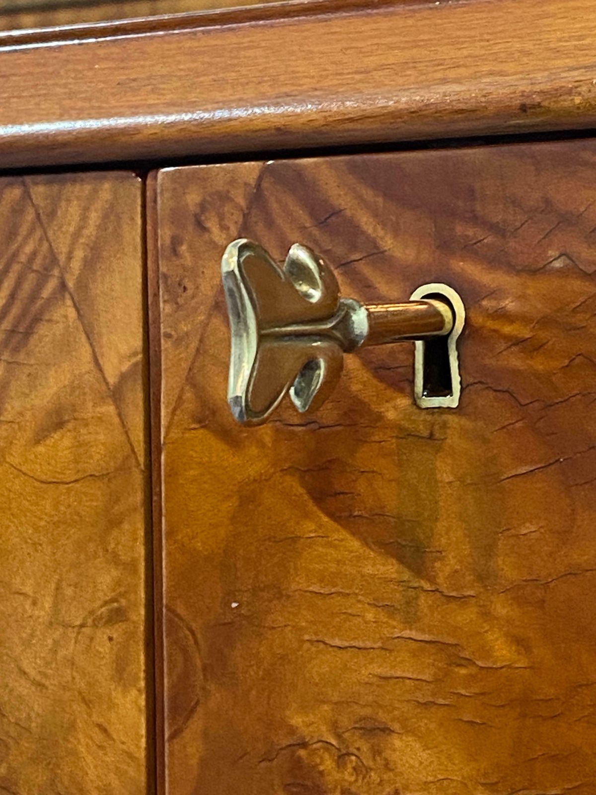 Italian Mid Century Sideboard Honey Color In Birch Wood, 1950s photo vinterior