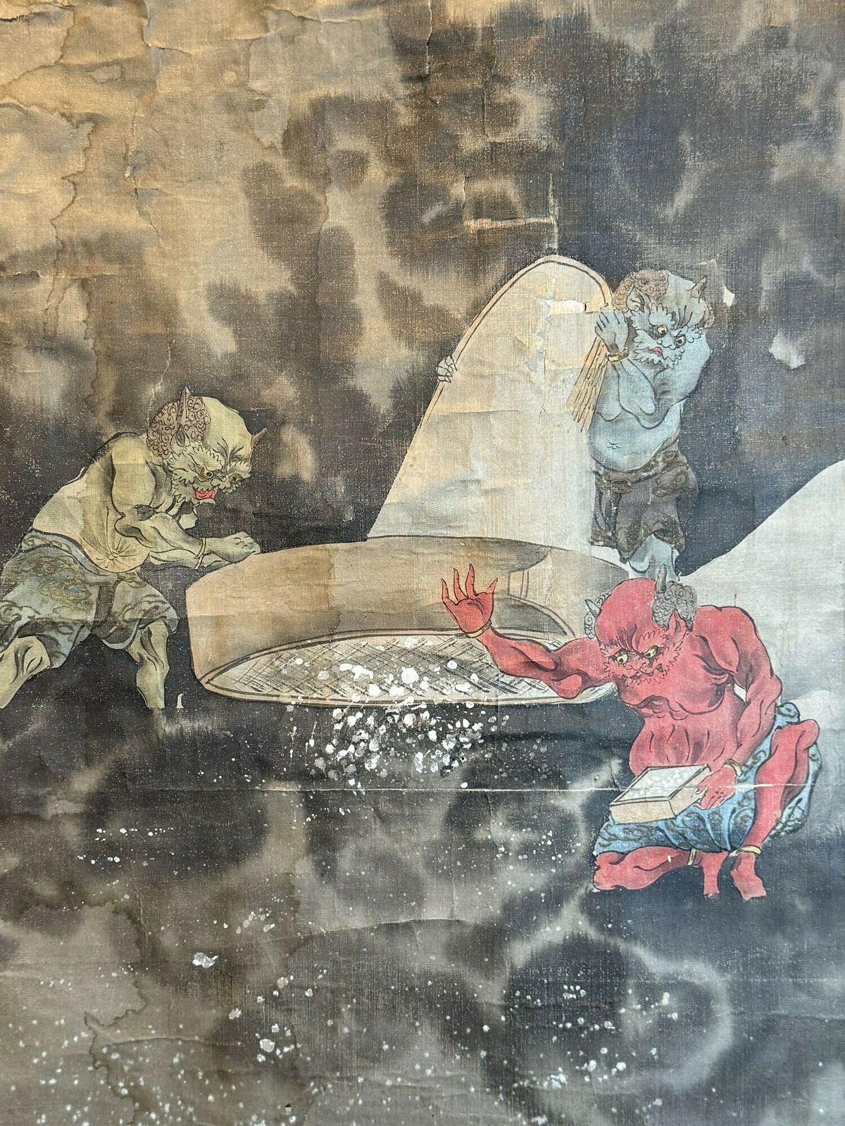 Japanese Scroll Painting Depicting The First Snow photo Art