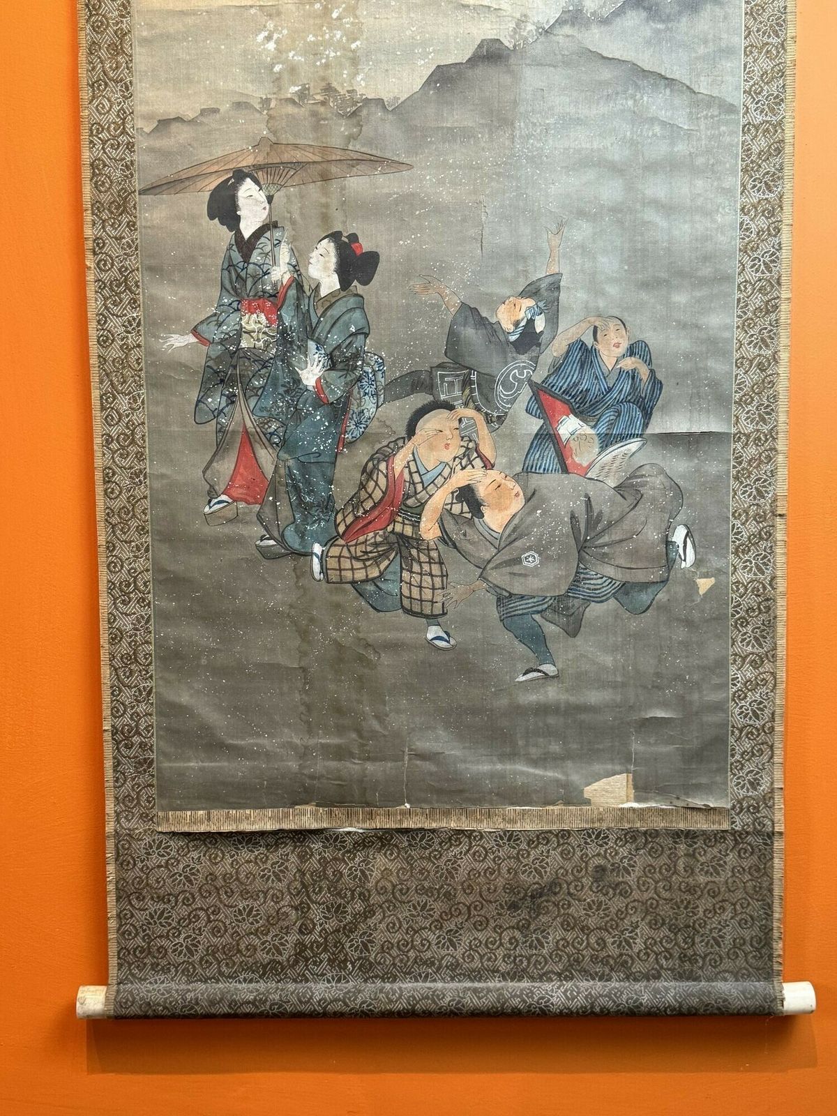 Japanese Scroll Painting Depicting The First Snow photo buy