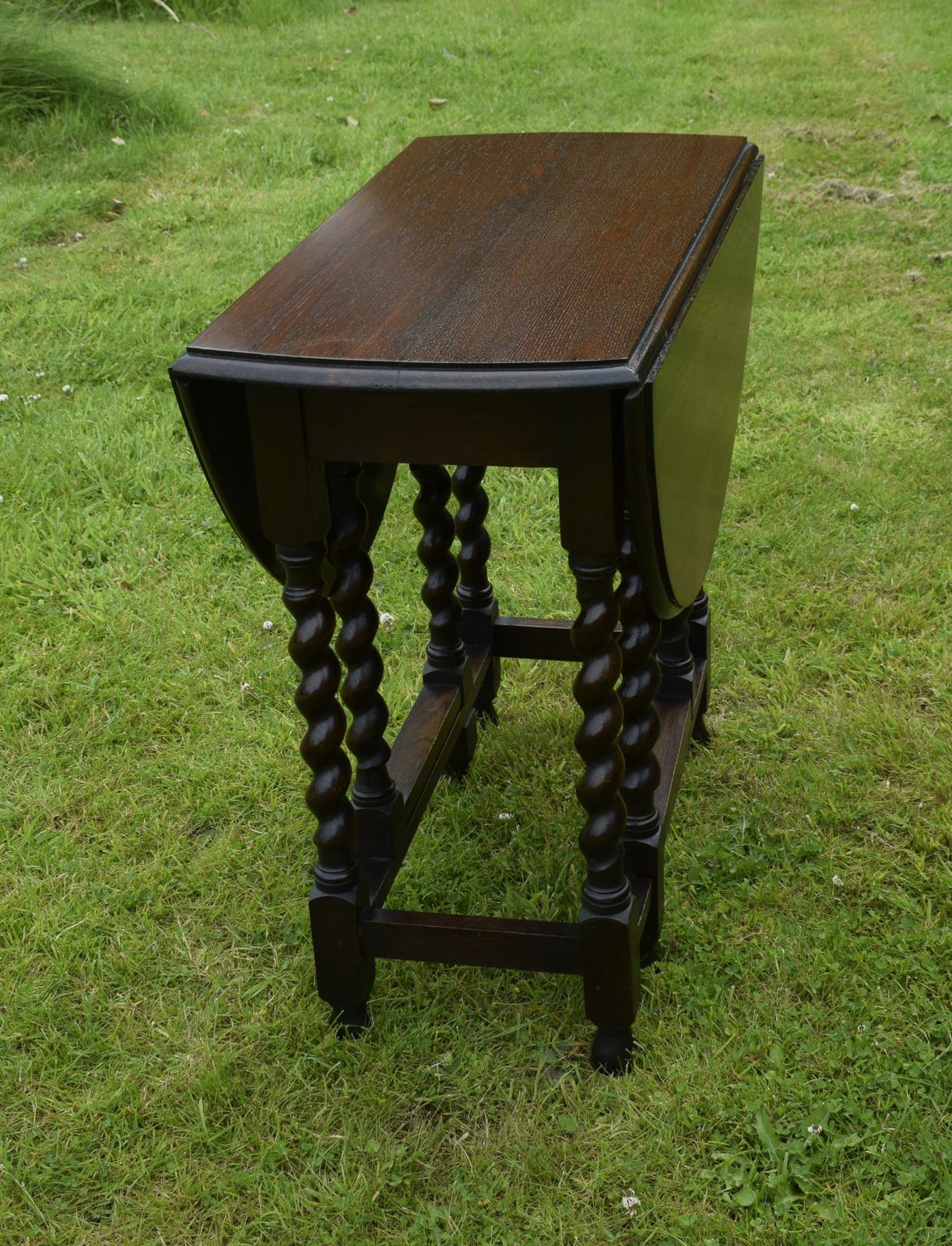 Furniture Oak Gateleg Dining Table, 1910s photo