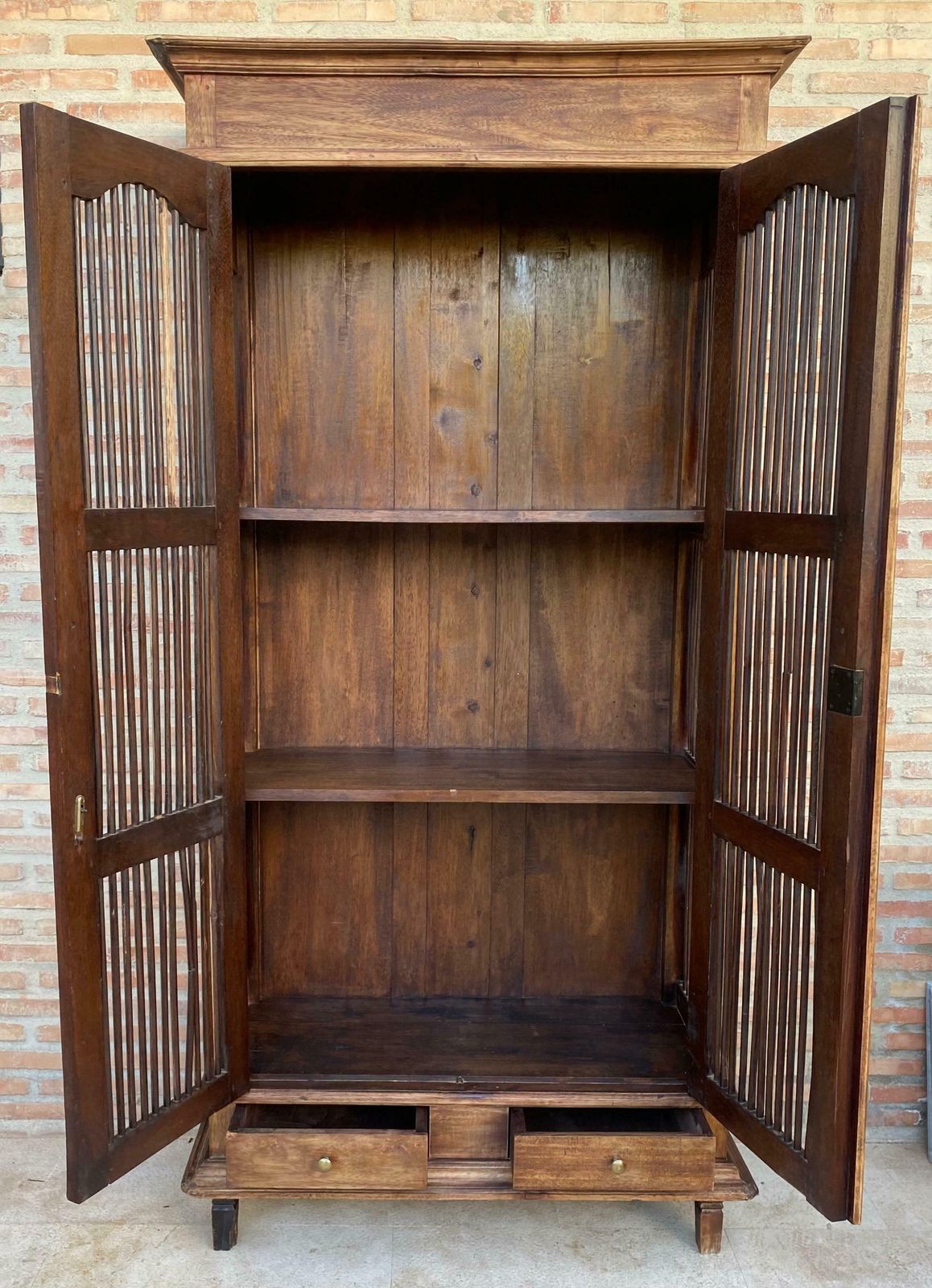 18th Century Cupboard Or Cabinet, Wine Rack, Pine, French, Restored photo vintage