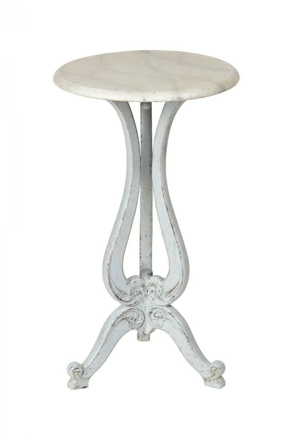 Victorian French Painted Lamp Table With Faux Marble Top