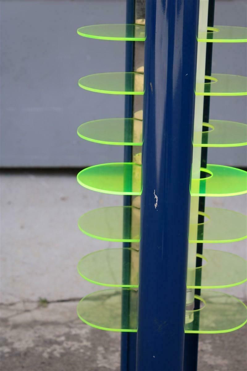 Optical Amalasunta Floor Lamp Vittorio Gregotti For Bilumen 1968 Verde Blu Italia photo buy
