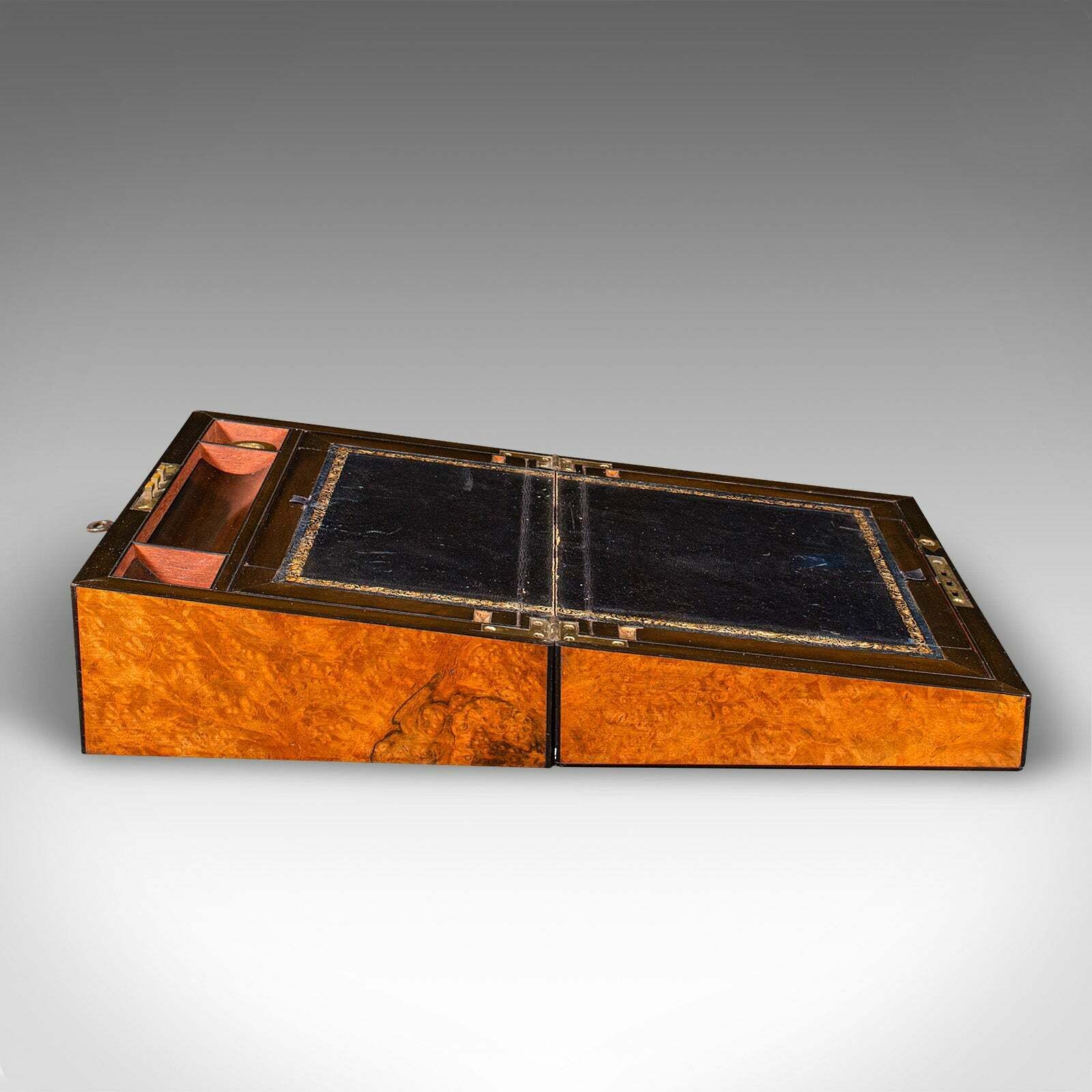 Antique Gentleman's Writing Slope, English, Walnut Correspondence Box, Victorian photo vinterior