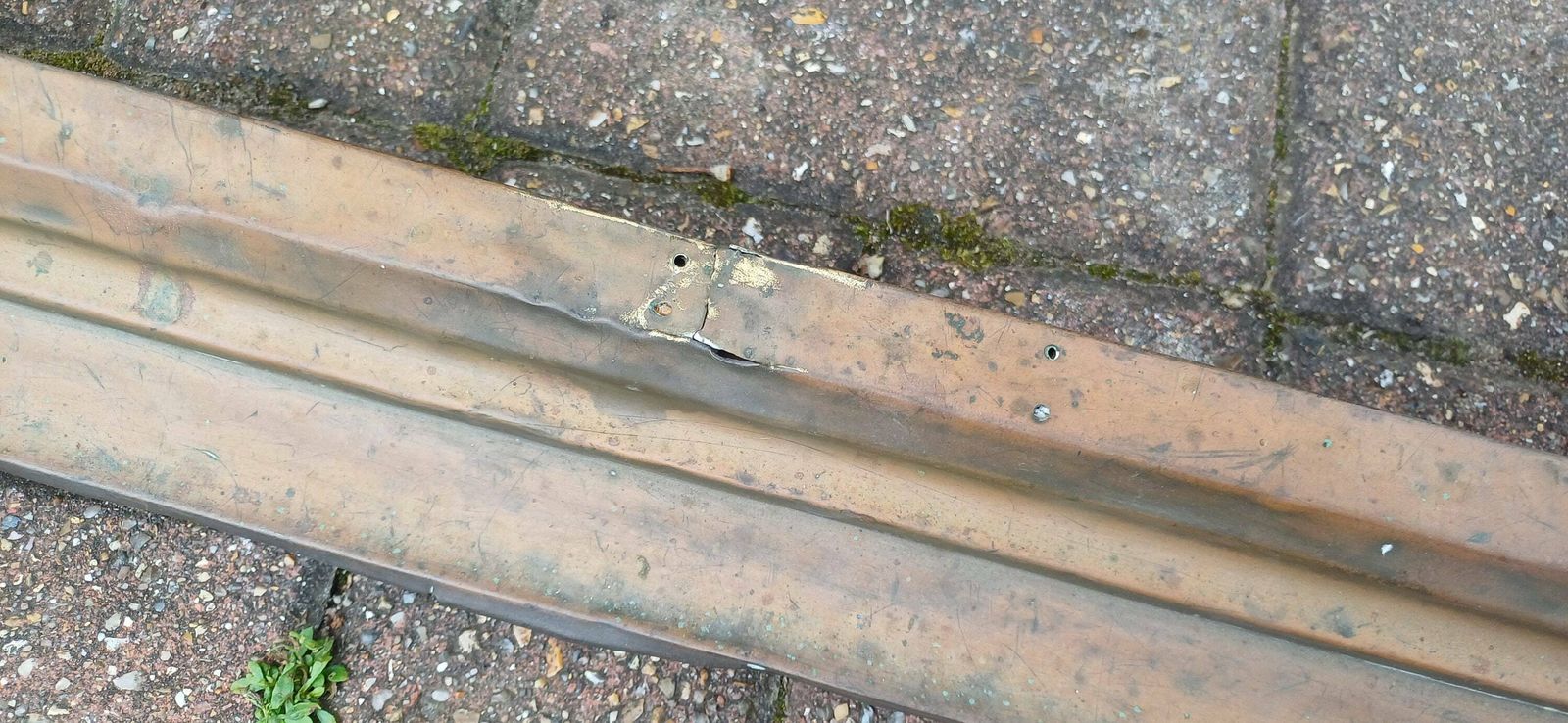 Vintage Age Worn Brass Fender Fire Guard Fireplace. photo buy