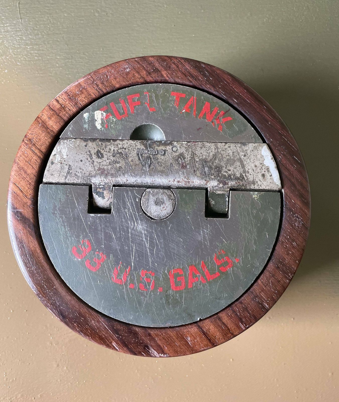Us Air Force Airplane Filler Cap Wooden Bowl Lid photo for sale