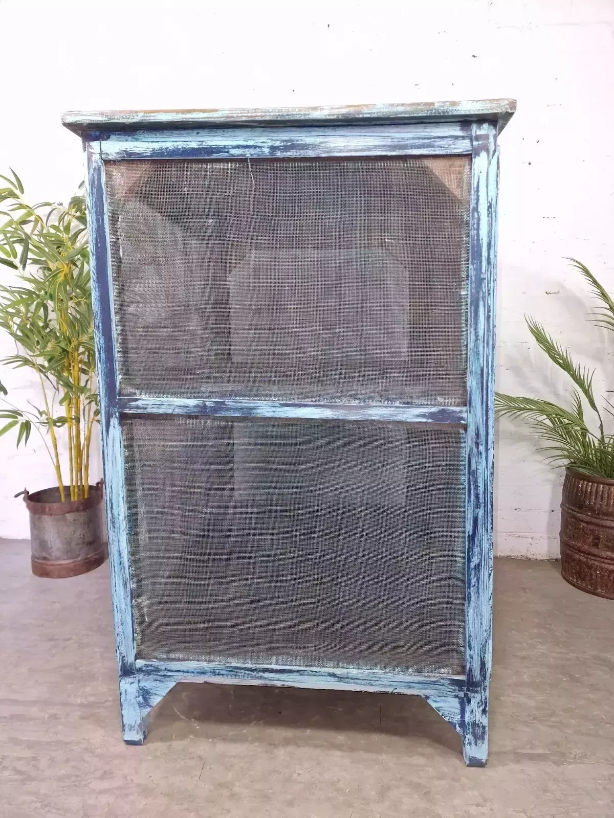 Large Vintage Indian Kitchen Island Sideboard Console Table Drinks Tv Cabinet photo vinterior