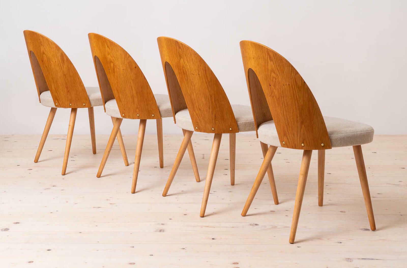 Set Of 10 Mid Century Dining Chairs By A.šuman, 1960s, Customizable Upholstery Available photo buy
