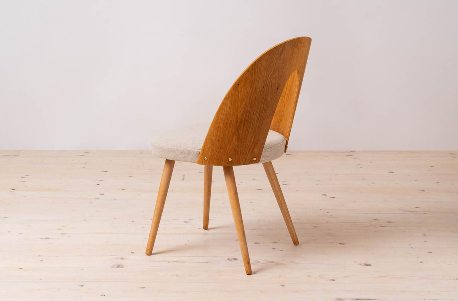 6500.0 Set Of 10 Mid Century Dining Chairs By A.šuman, 1960s, Customizable Upholstery Available photo