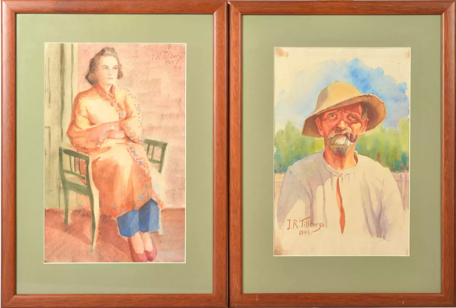 Painting Portraits Of Parents By Jans Roberts Tilbergs