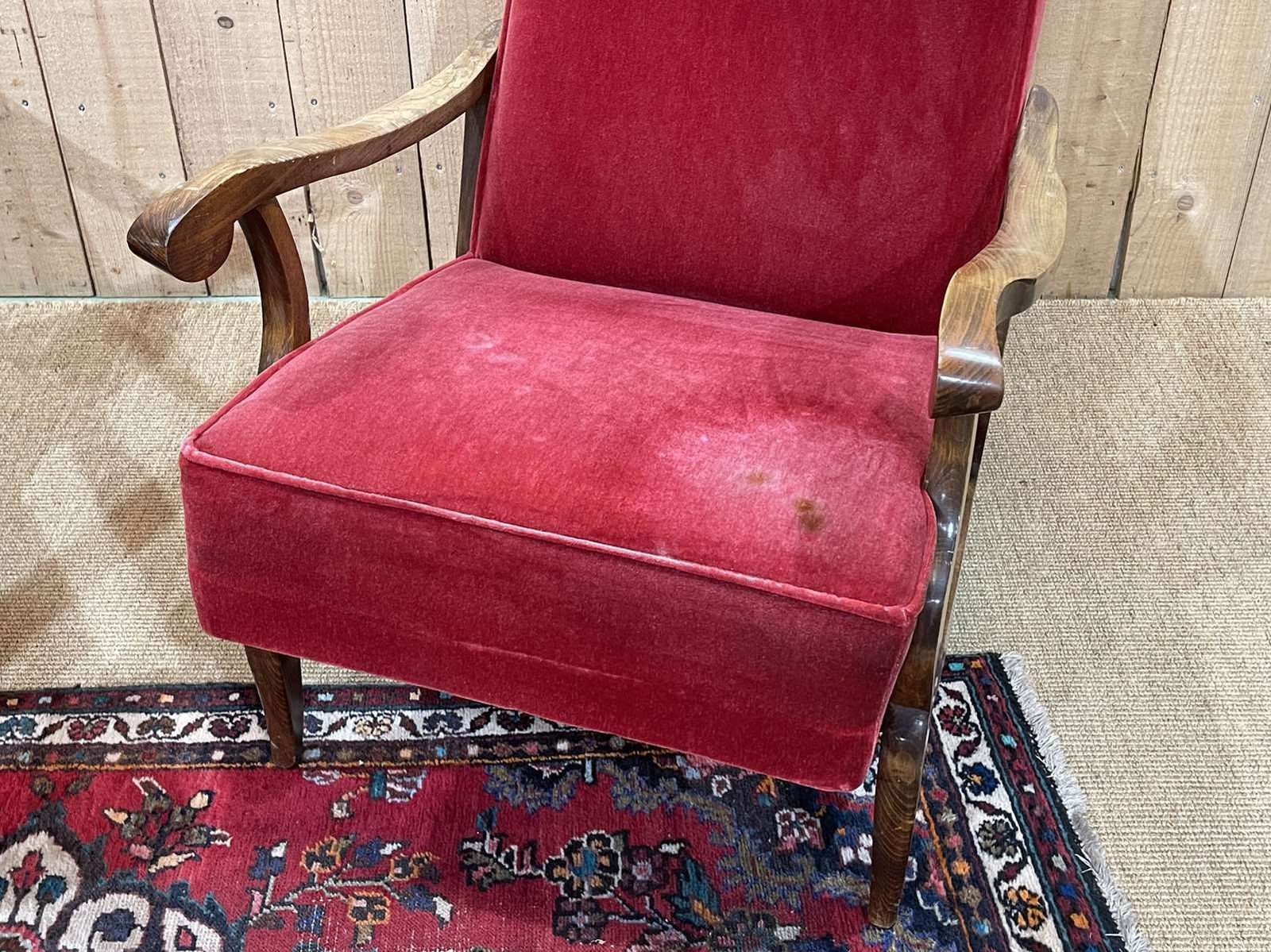 Pair Of Beech Bridge Armchairs From The 1950s photo vinterior