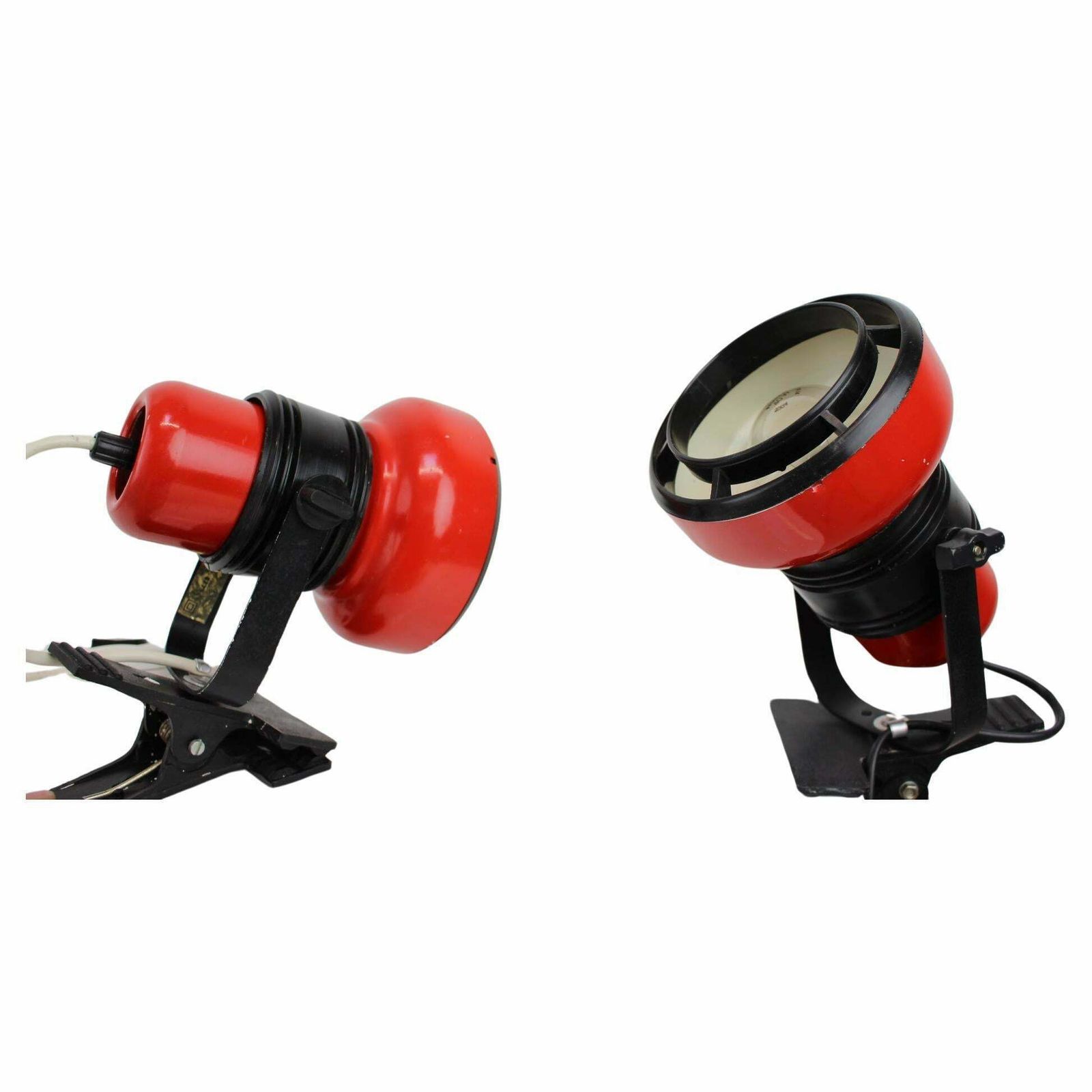 Set Of Two Mid Century Wall Or Table Lamps By Elektrofem, Hungary, 1970s