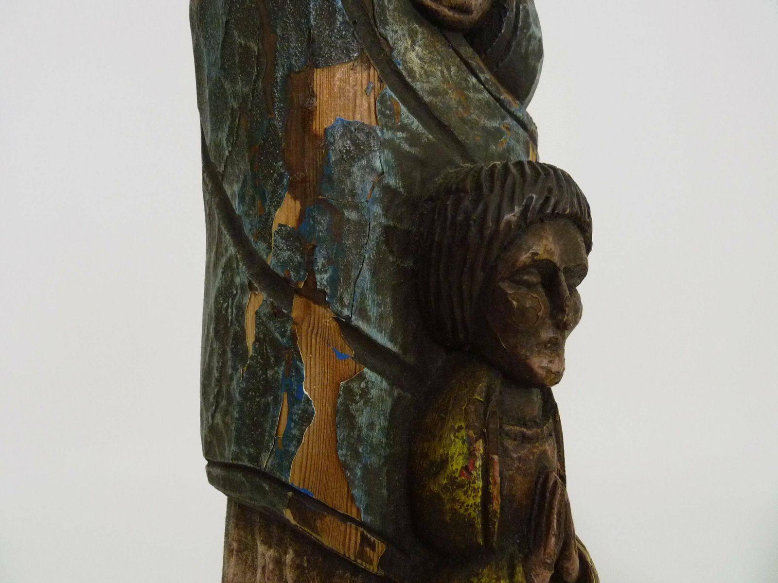 Magnificent And Large Virgin And Child, Our Lady Of Ortigas Murcia In Polychrome Wood. 50s 60s photo Home Decor