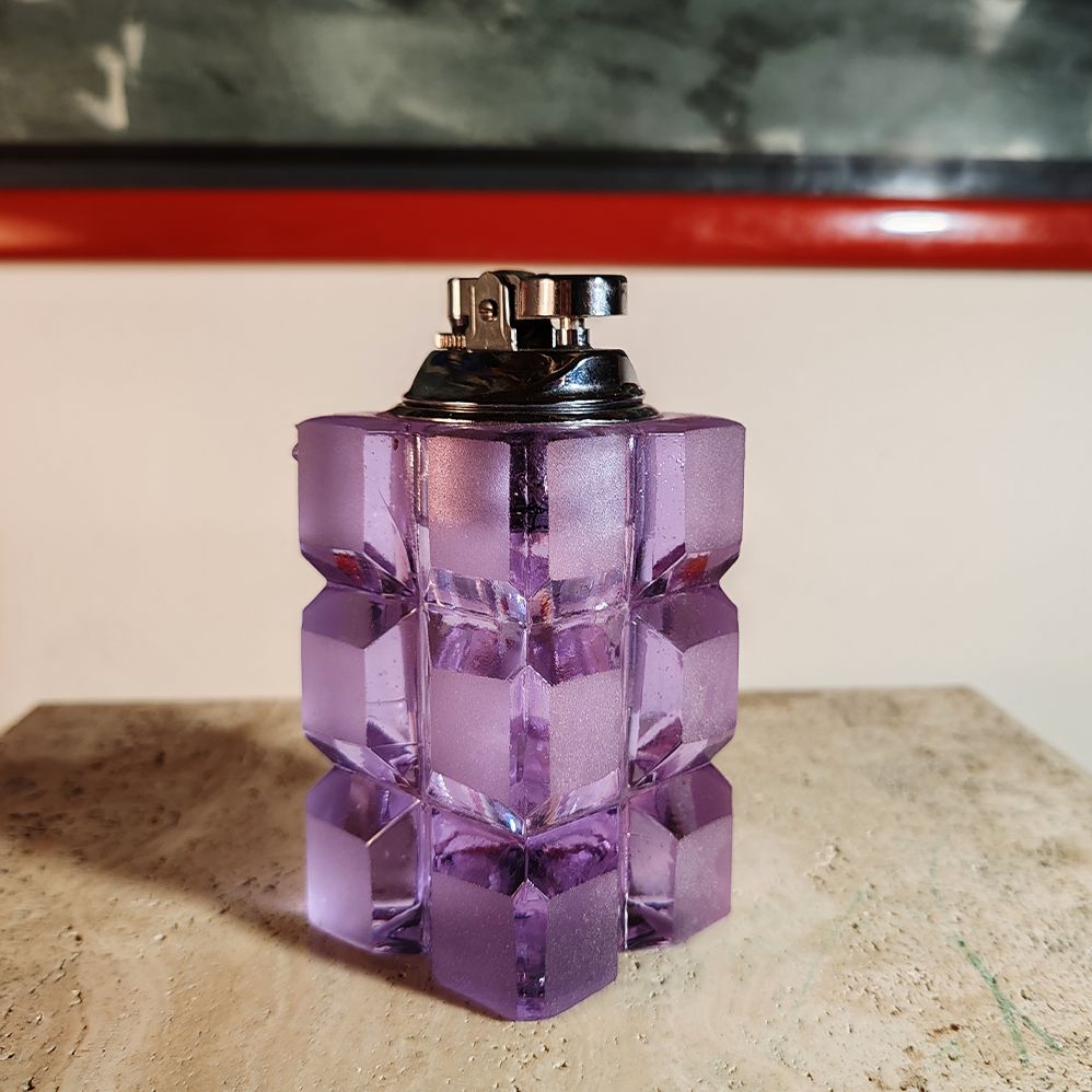1970s Purple Smoking Set By Antonio Imperatore In Murano Glass . Made In Italy photo vintage