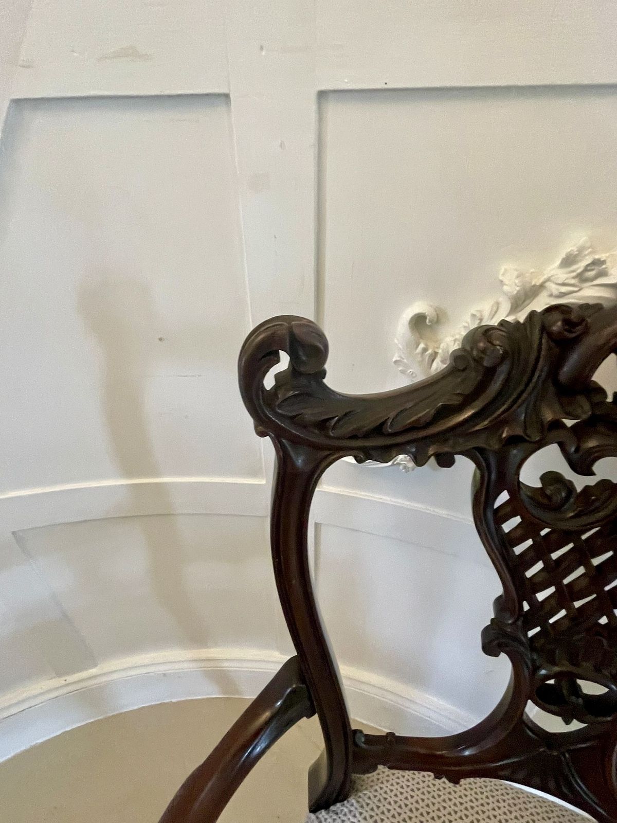 Quality Antique 19th Century Mahogany Carved Elbow Chair photo for sale