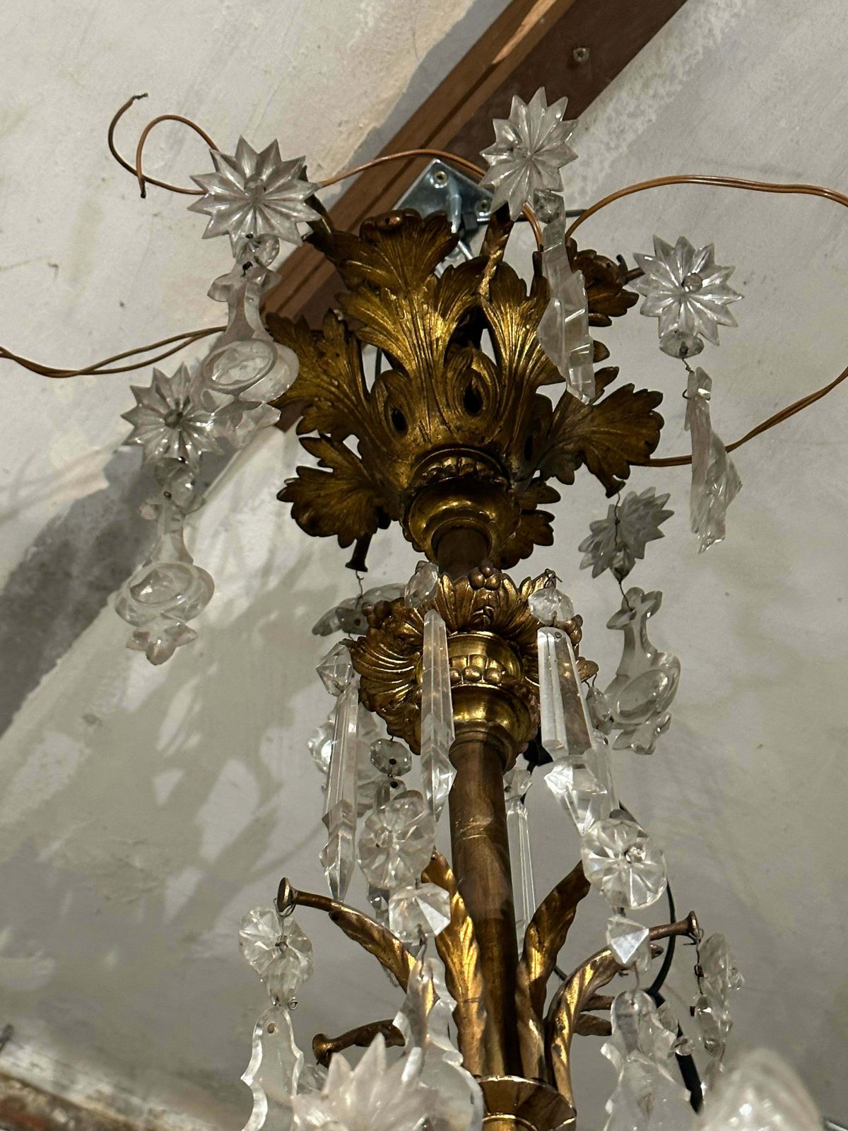 Rare, 19thc Bronze And Crystal, French Chandelier photo Lighting