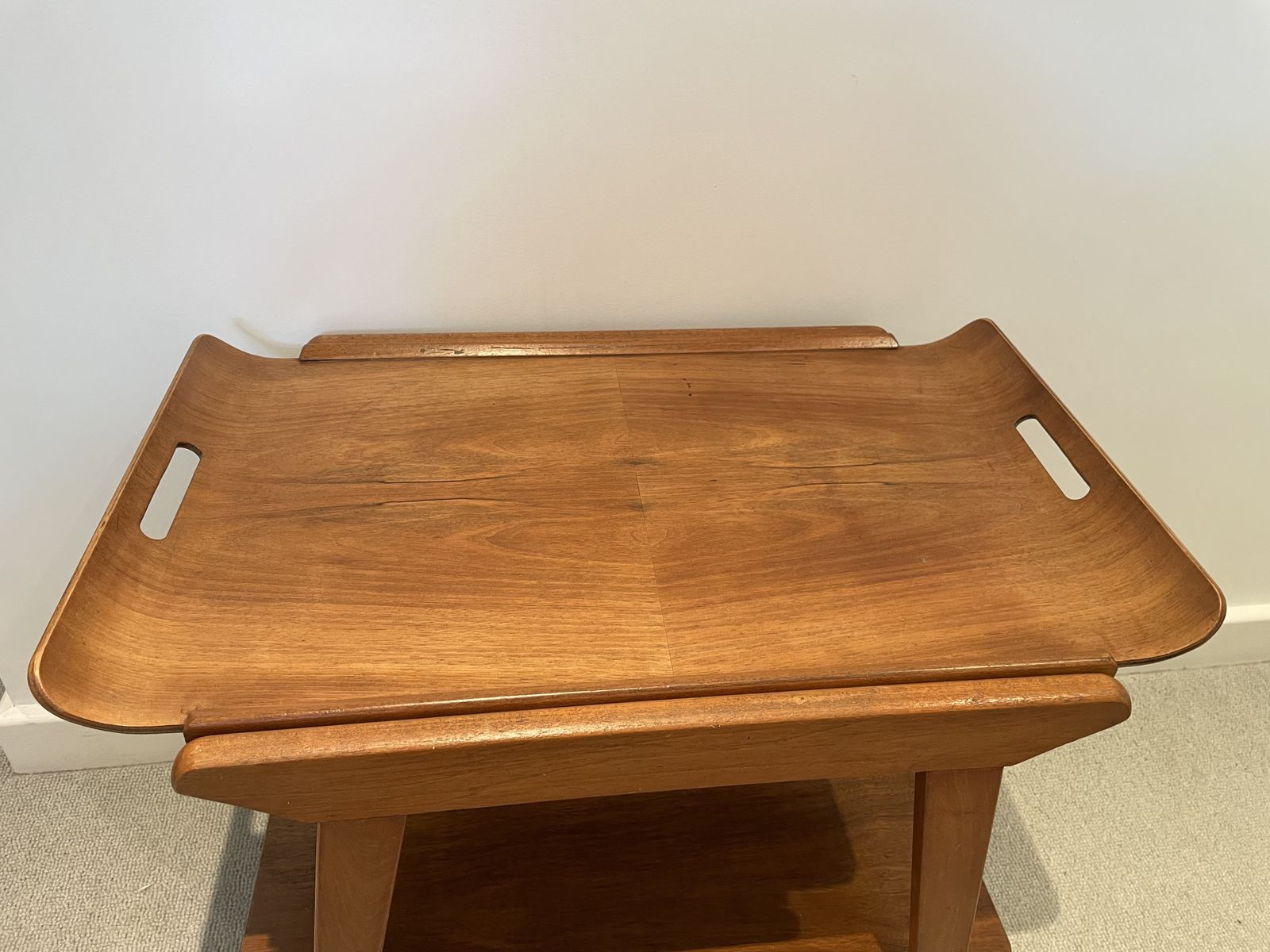Midcentury Remploy Wooden Two Tier Drinks/Tea Trolley photo Furniture