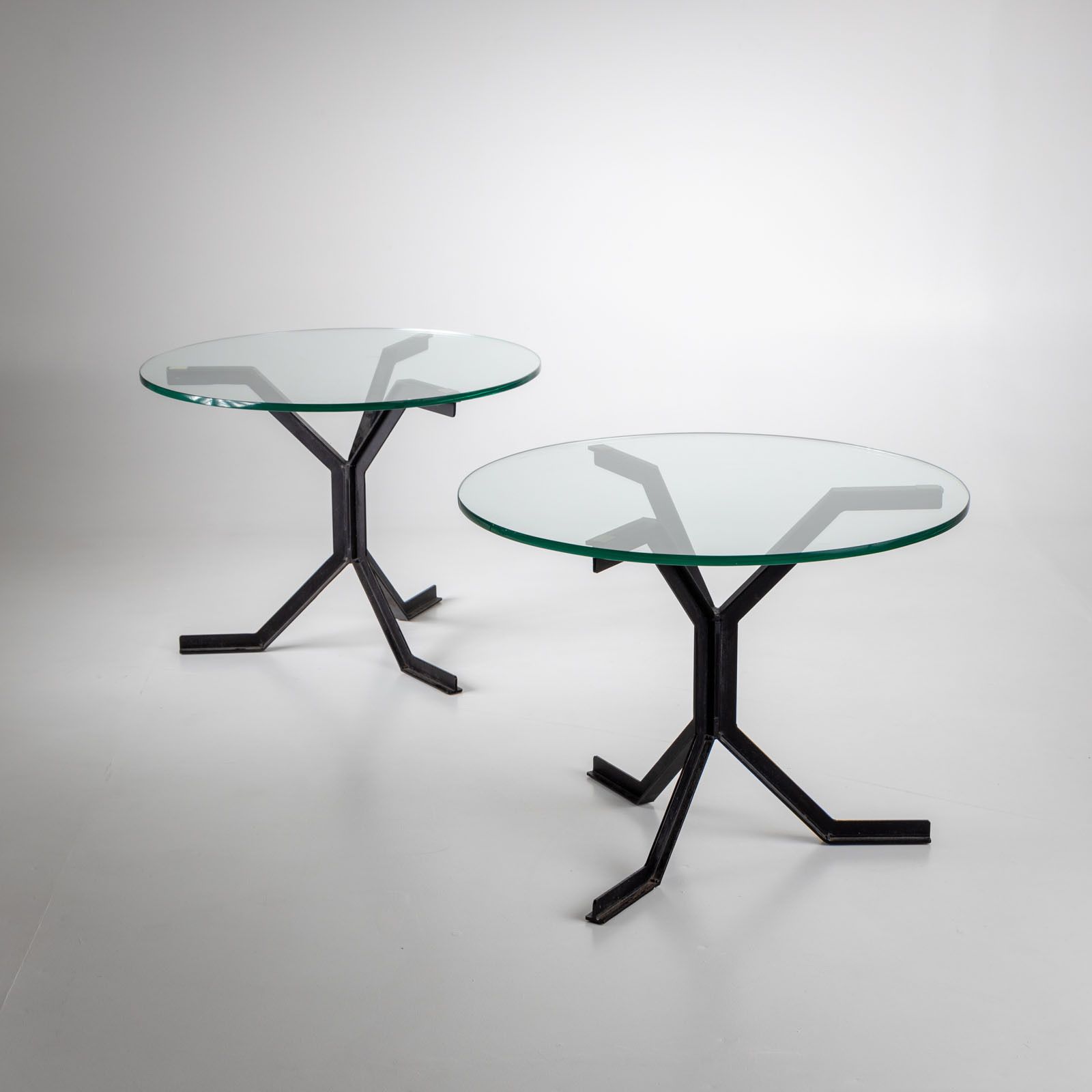 Iron And Glass Side Tables, 20th Century photo furniture