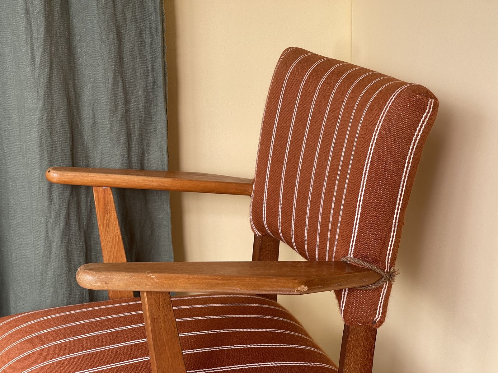 Danish Striped Occasional Chair photo vintage