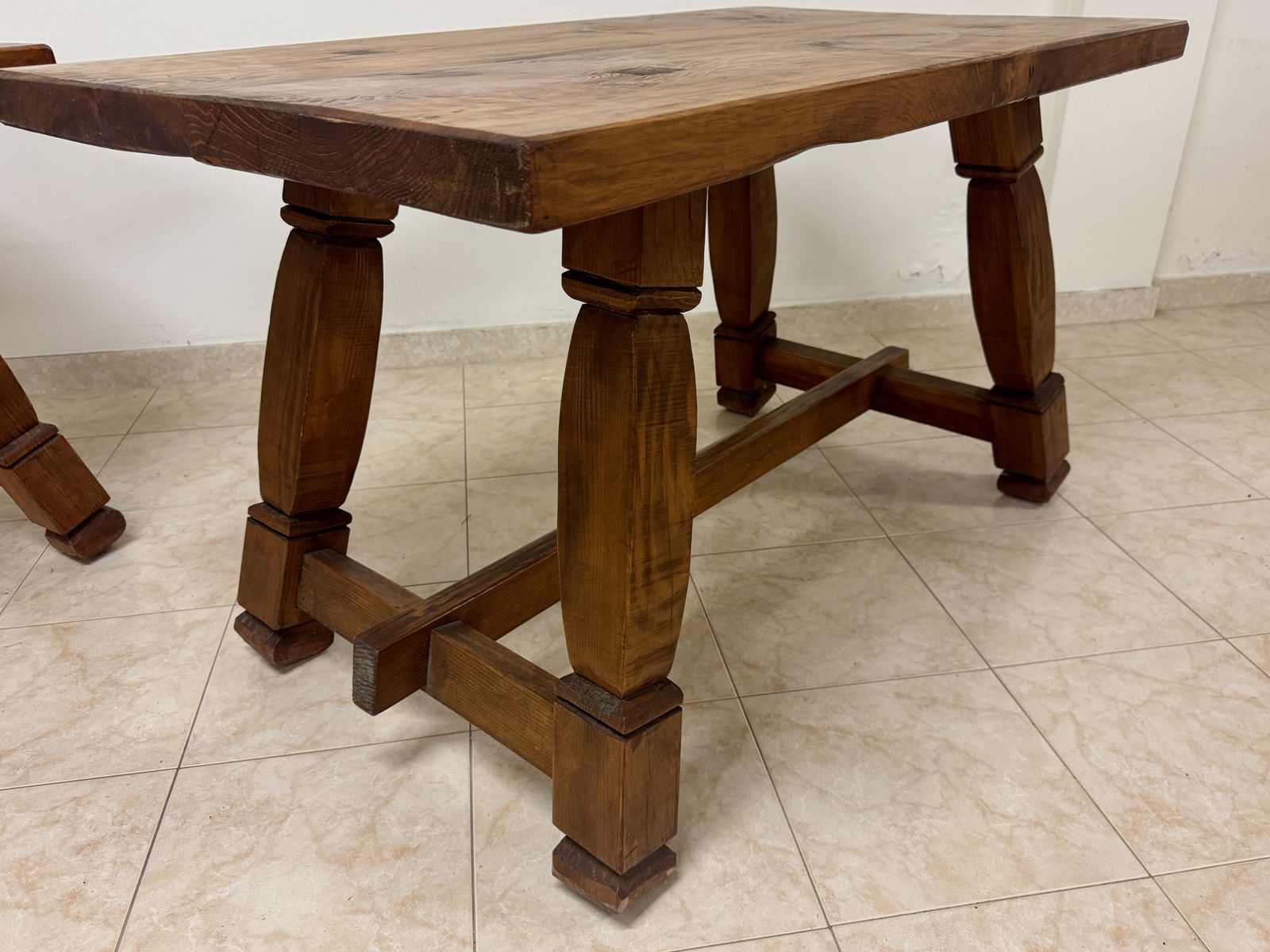 Pair Of Italian Brutalist Hall Side Tables photo vinterior
