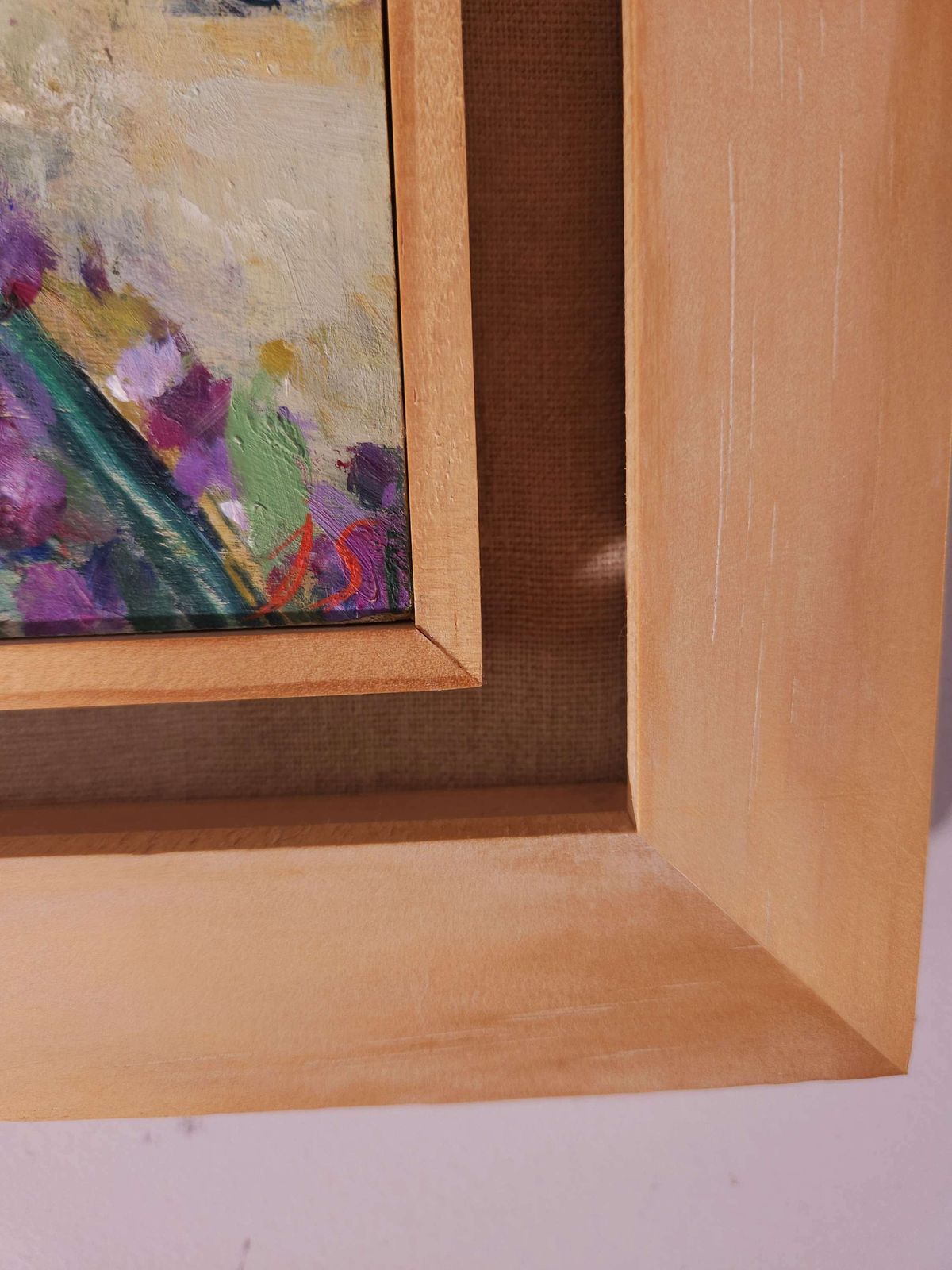photo furniture Framed Oil On Board Of Colourful Summer Garden By Suffolk Artist John Sergeant