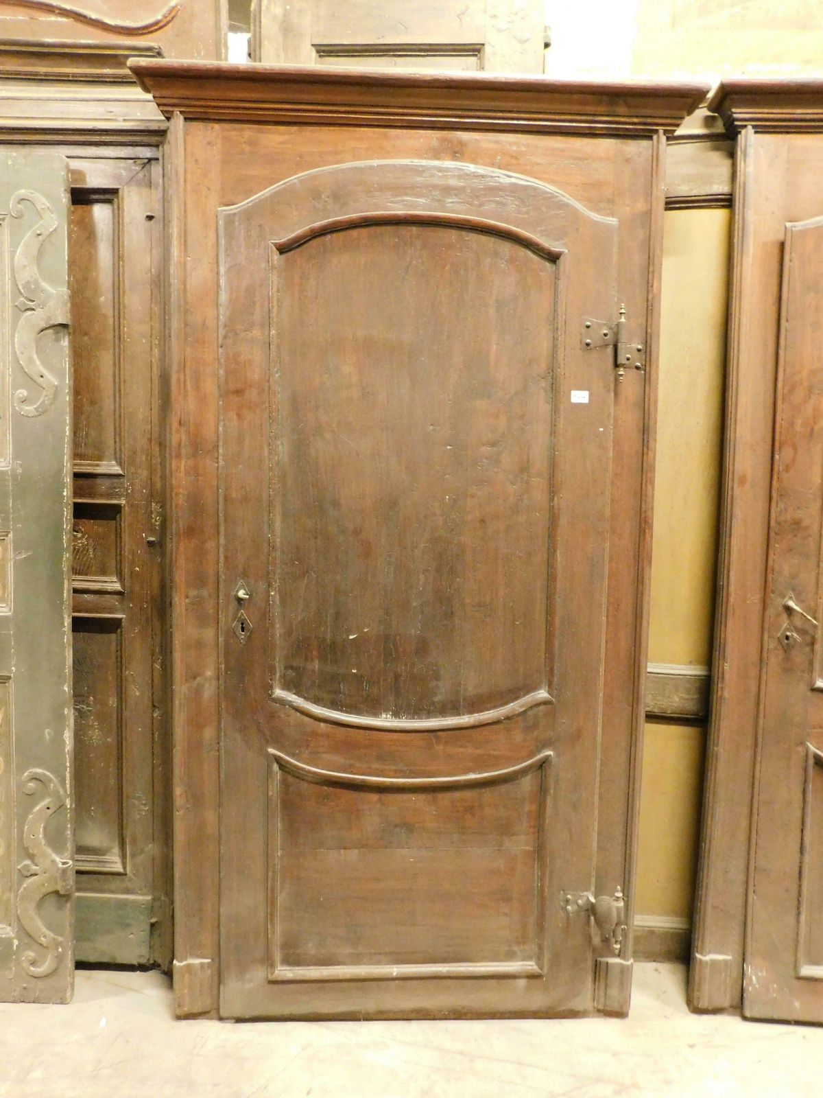 Set Of 2 Old Carved Poplar Wood Doors With Frame, Italy photo 5168.0