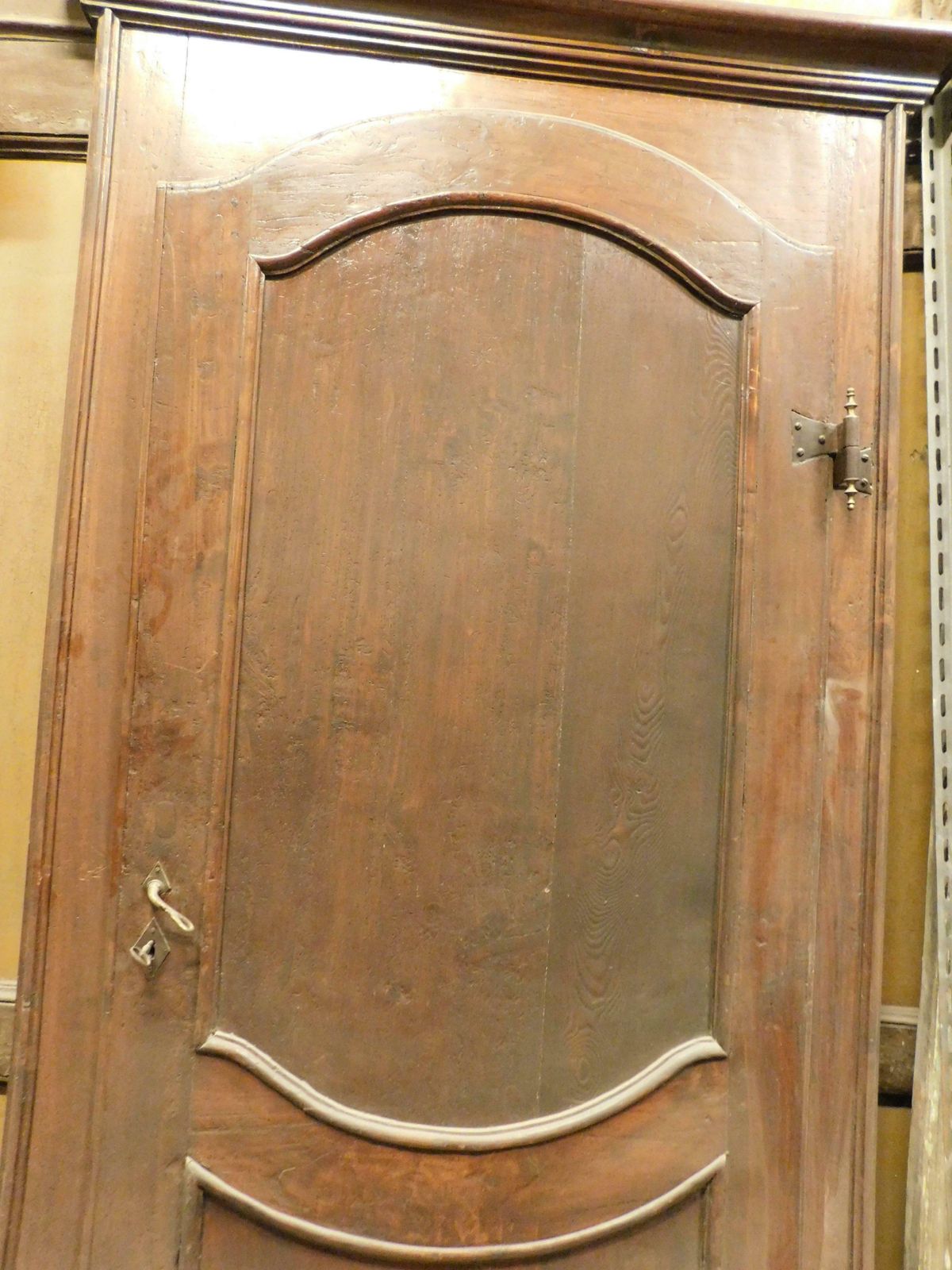 Set Of 2 Old Carved Poplar Wood Doors With Frame, Italy photo vintage