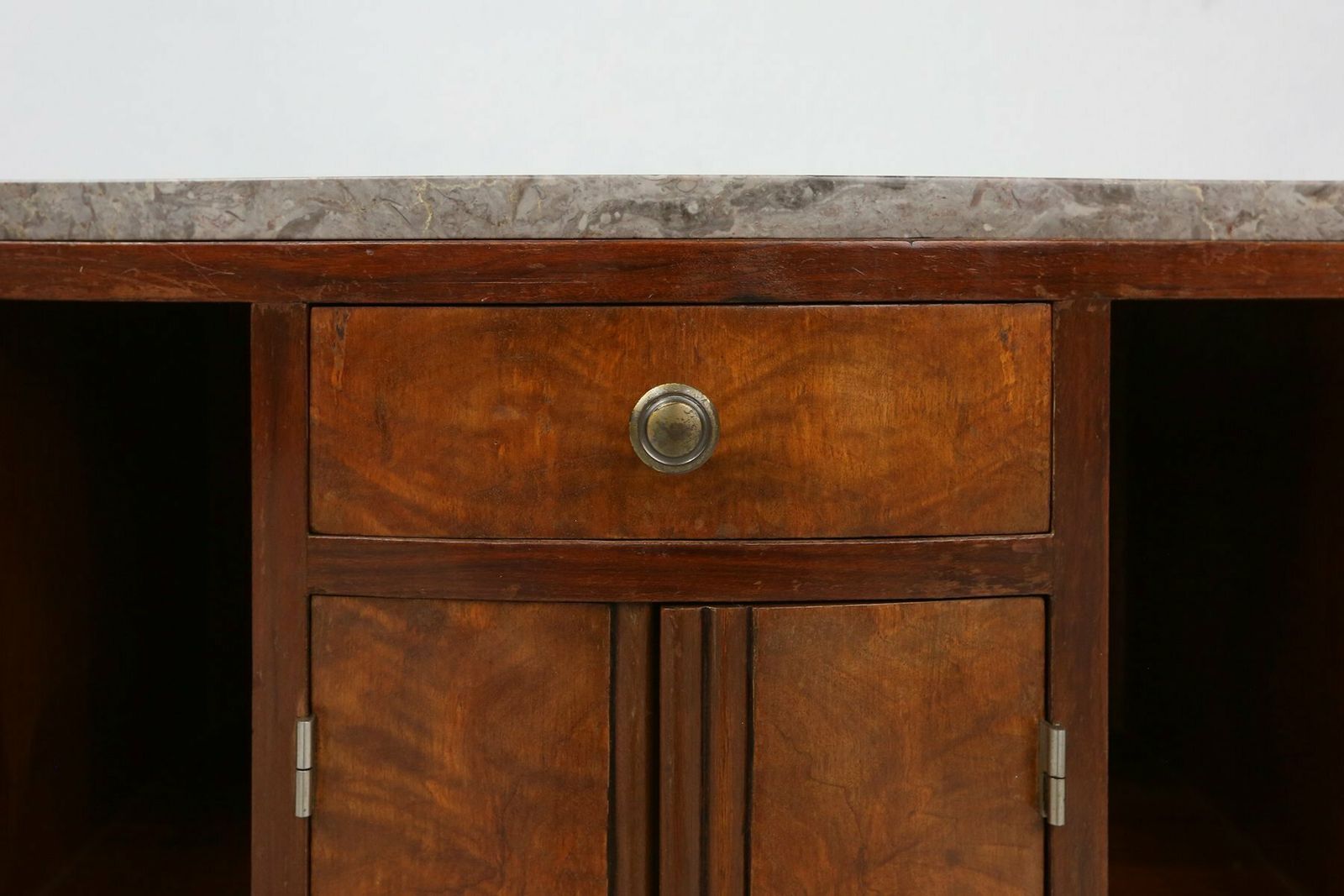 Art Deco Cabinet In Wood With Marble Top, France, 1930s photo for sale