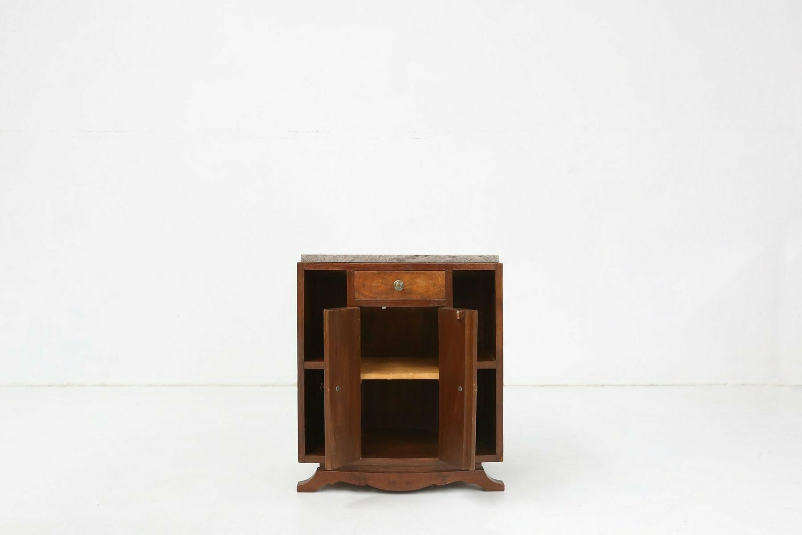 Art Deco Cabinet In Wood With Marble Top, France, 1930s photo buy