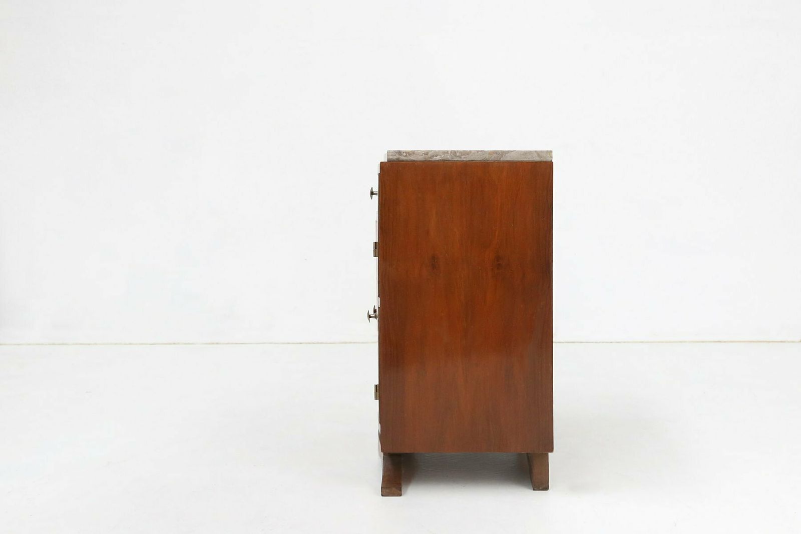 662.0 Art Deco Cabinet In Wood With Marble Top, France, 1930s photo