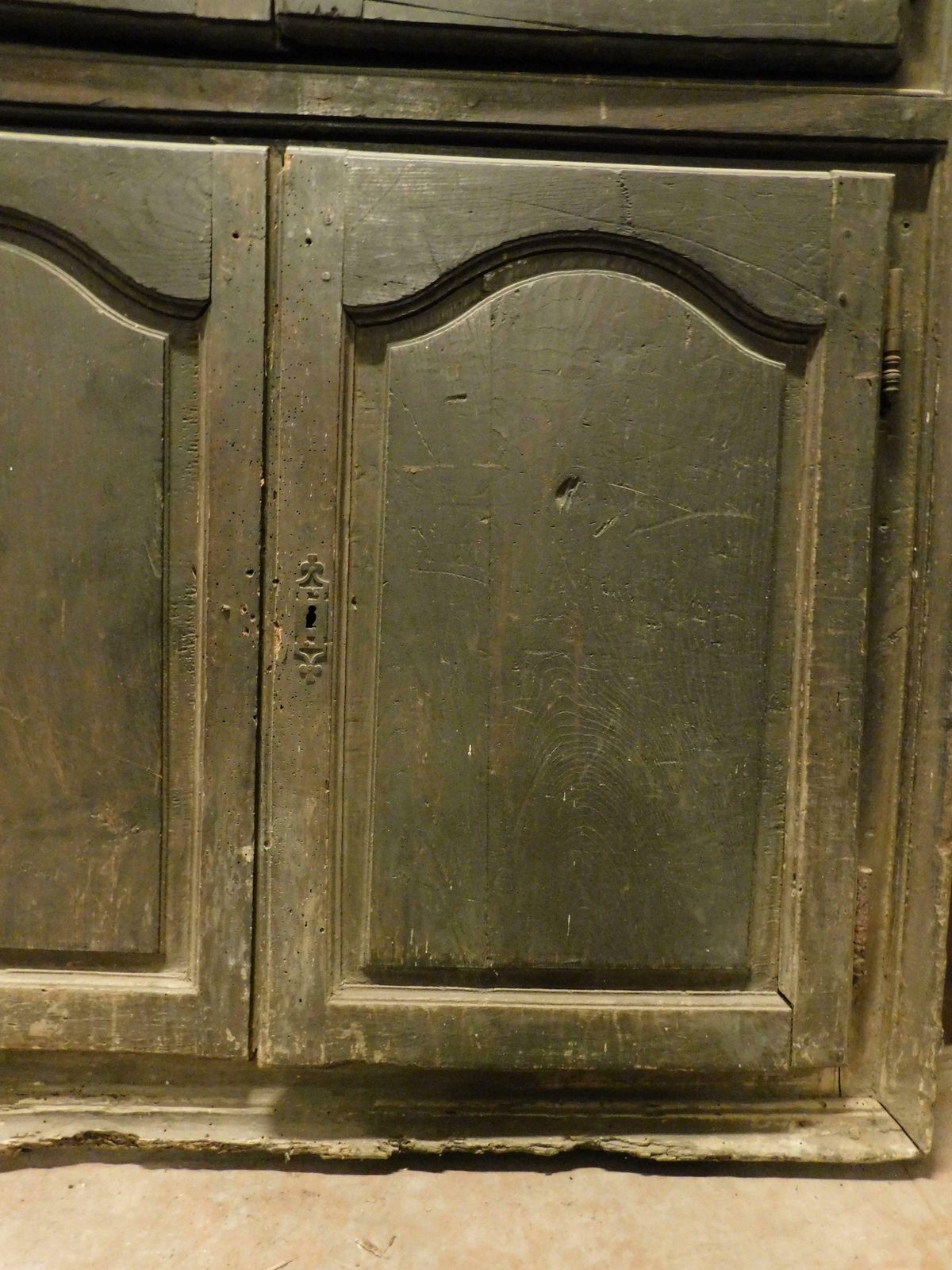 Placard, Wall Cabinet, Carved In Chestnut With Diamond Point Panels, Italy photo 3703.0
