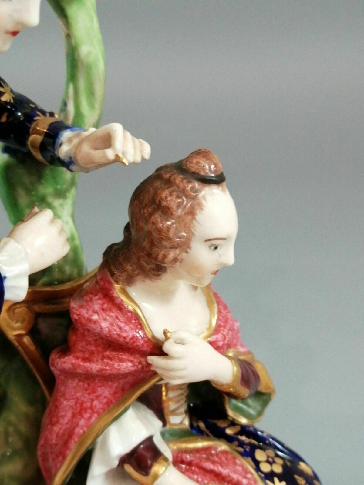 photo for sale Antique Derby Figurine Court Hairdresser, Early 19th Century, Rare.